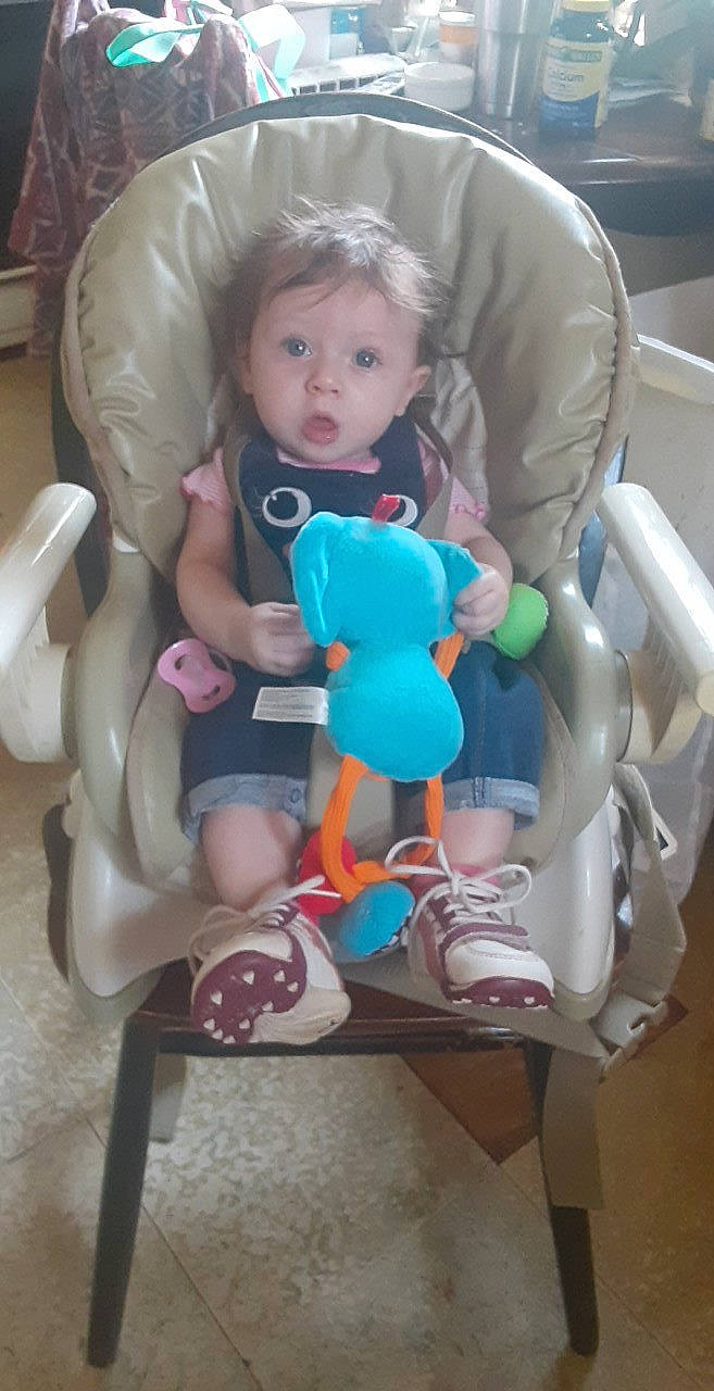 Amethyst is registered to the contest to win money with this photo: baby, baby_products, baby_toys, child, person, play, product, sitting, surprise, toddler, toy