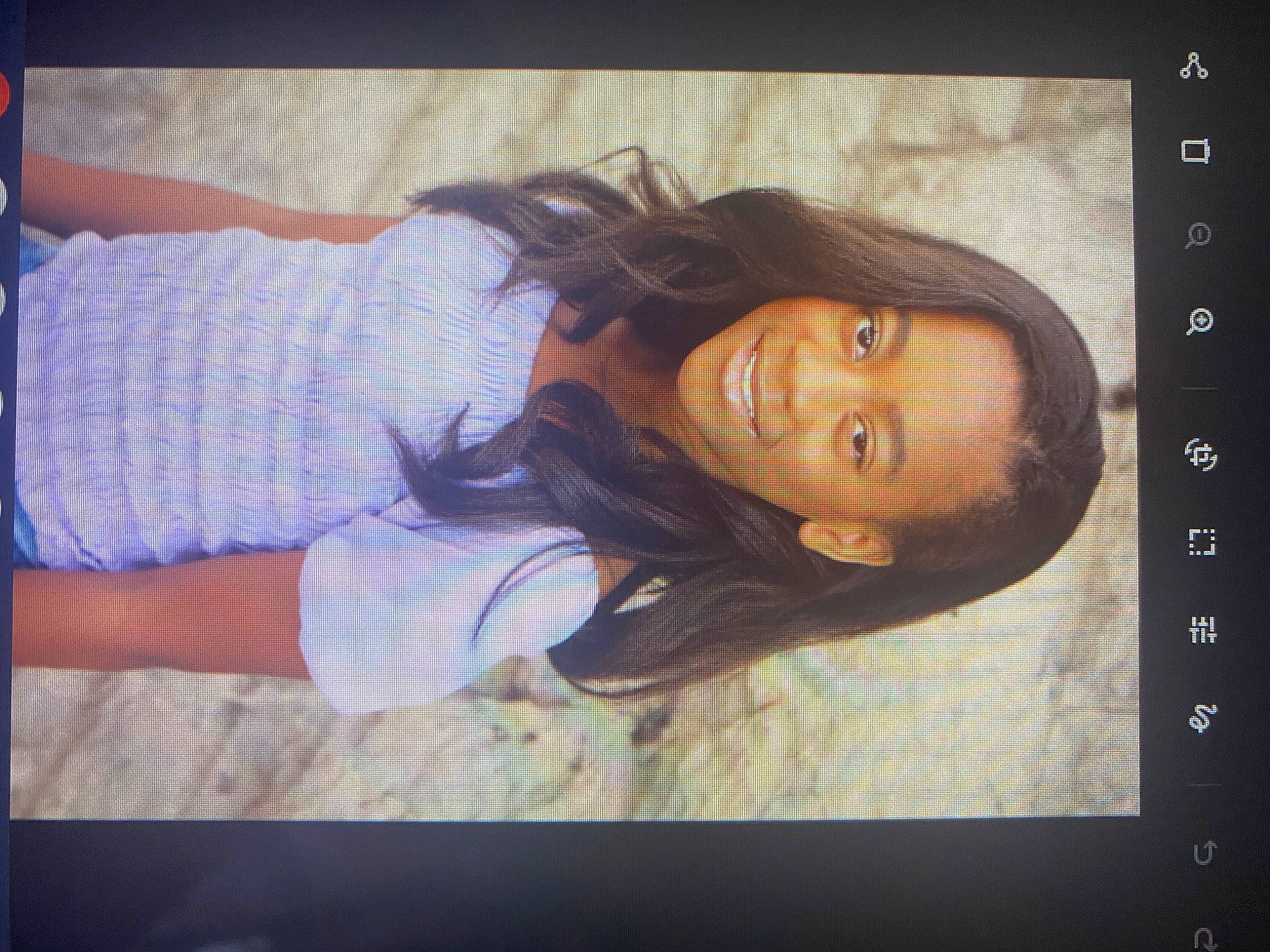 Jayla is registered to the contest to win money with this photo: black_hair, display_device, electric_blue, electronic_device, eyebrow, eyelash, face, flash_photography, font, fun, happy, joy, lip, long_hair, magenta, mouth, person, portrait, portrait_photography, selfie