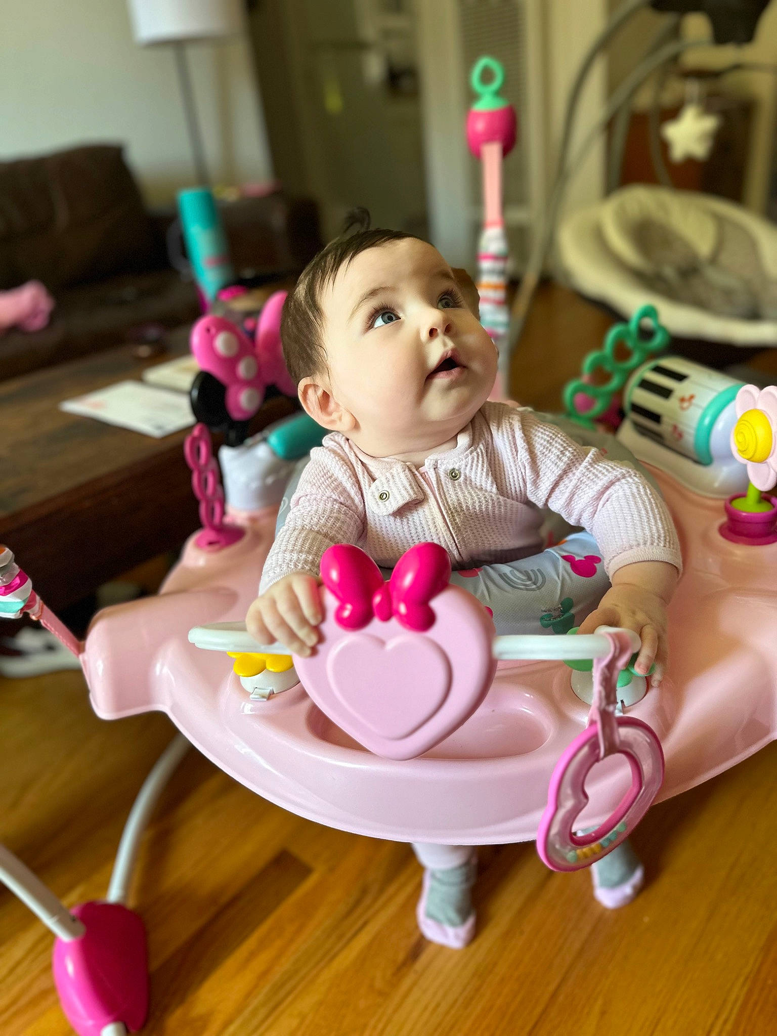 Mikeyla Rose is registered to the contest to win money with this photo: baby, baby_products, chair, child, drinkware, event, flooring, fun, happy, magenta, person, pink, play, sitting, skin, sweetness, table, tableware, toddler, toy
