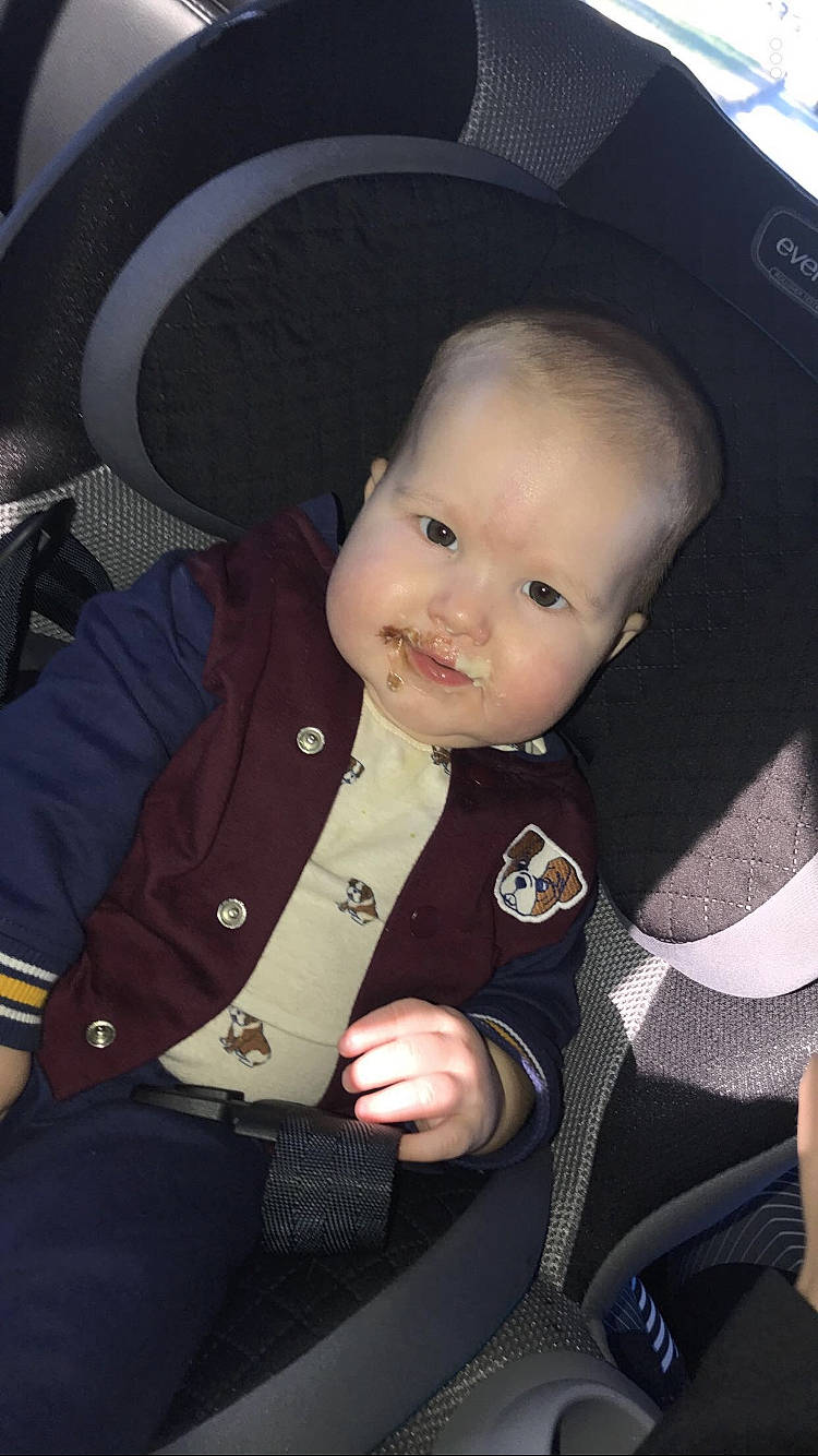 Elliott is registered to the contest to win money with this photo: baby, baby_carriage, baby_in_car_seat, baby_products, car_seat, cheek, child, person, product, skin, toddler