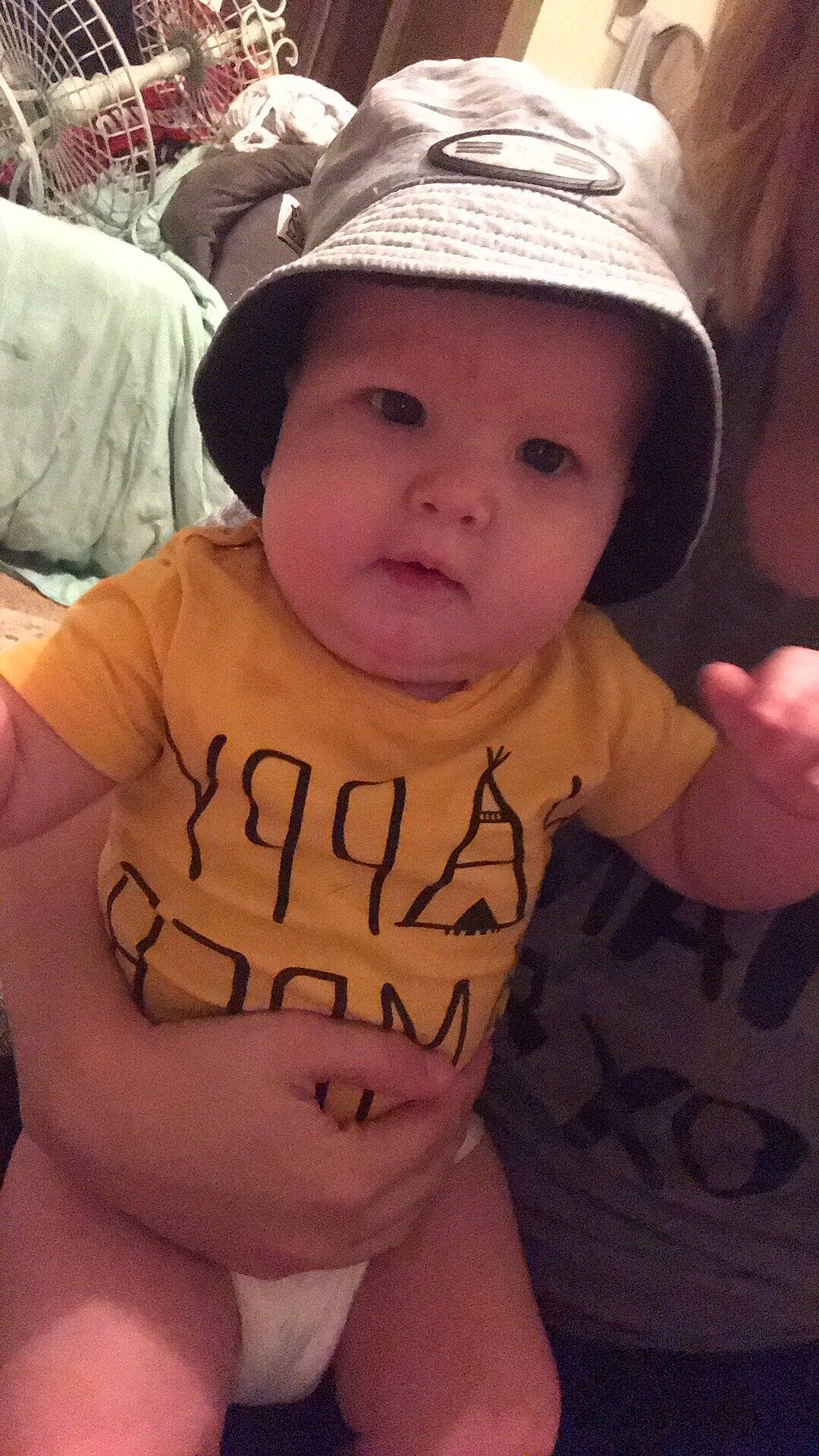 Elliott joined the competition — help win amazing prizes! baby, cheek, child, cool, headwear, person, selfie, skin, smile, toddler