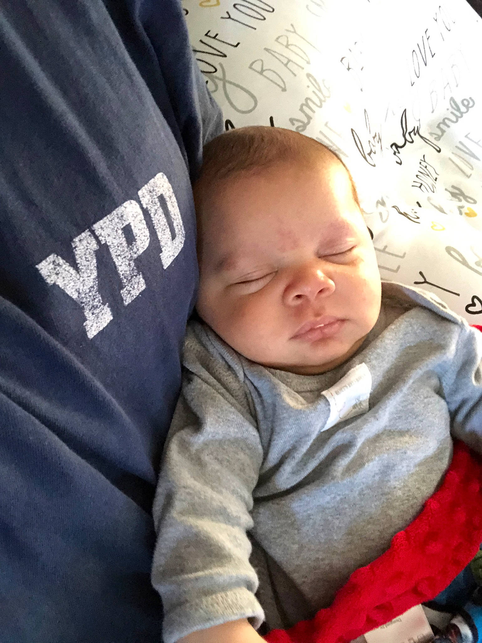 Bryson is registered to the contest to win money with this photo: baby, child, nap, person, sleep, toddler