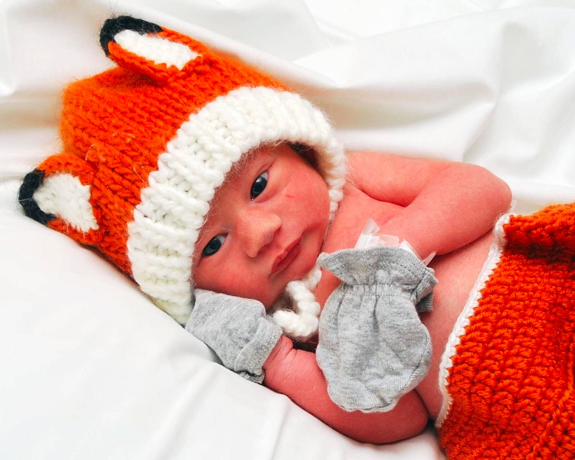 Zachariah joined the competition — help win amazing prizes! beanie, cap, child, crochet, headgear, headwear, infant, knit_cap, knitting, orange, person, product, stuffed_toy, toddler, wool, woolen