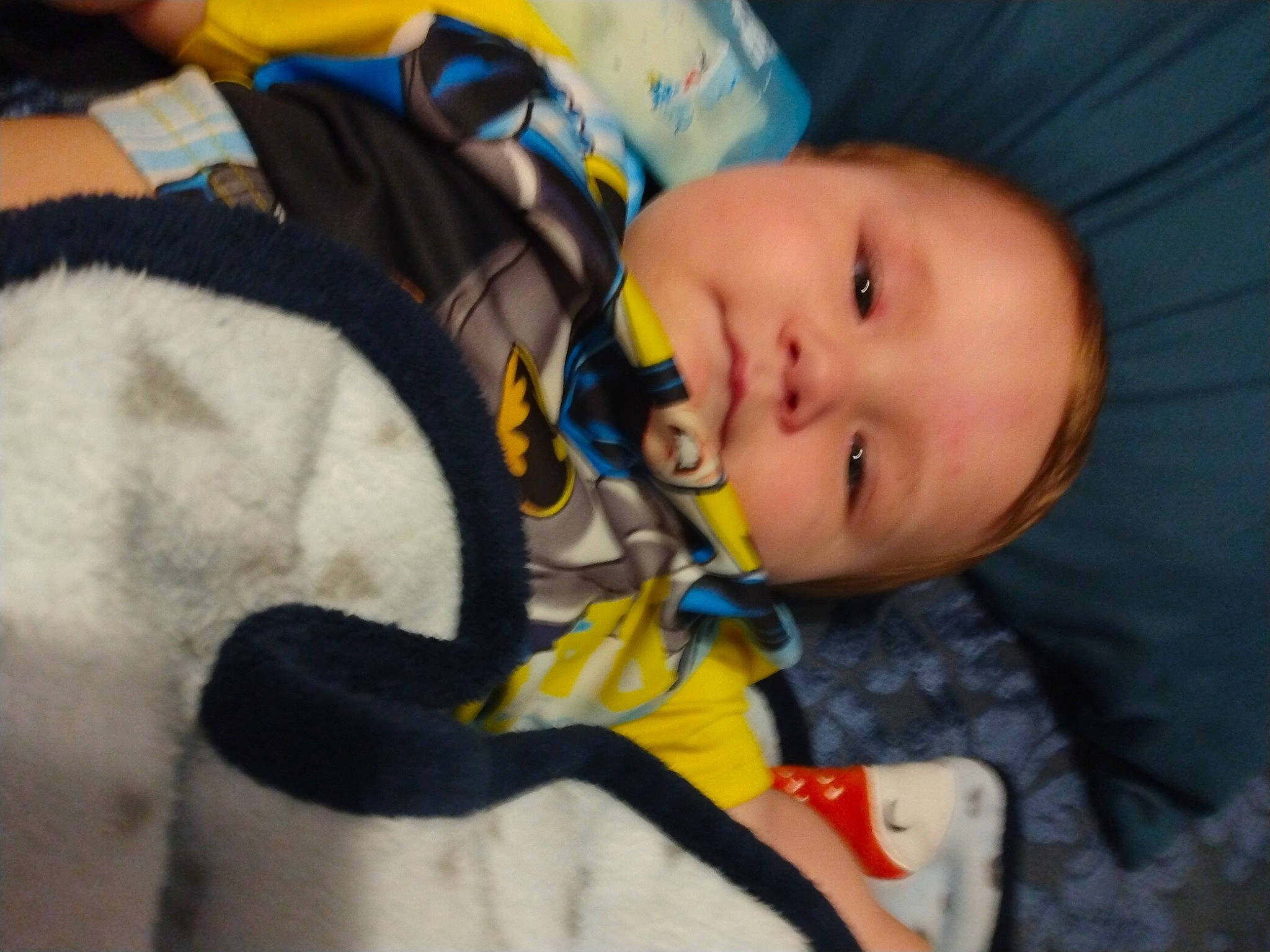 Brayden joined the competition — help win amazing prizes! baby, baby_products, baby_toddler_clothing, cheek, child, comfort, electric_blue, eye, eyebrow, fun, happy, head, human_body, iris, linens, nose, person, skin, textile, toddler