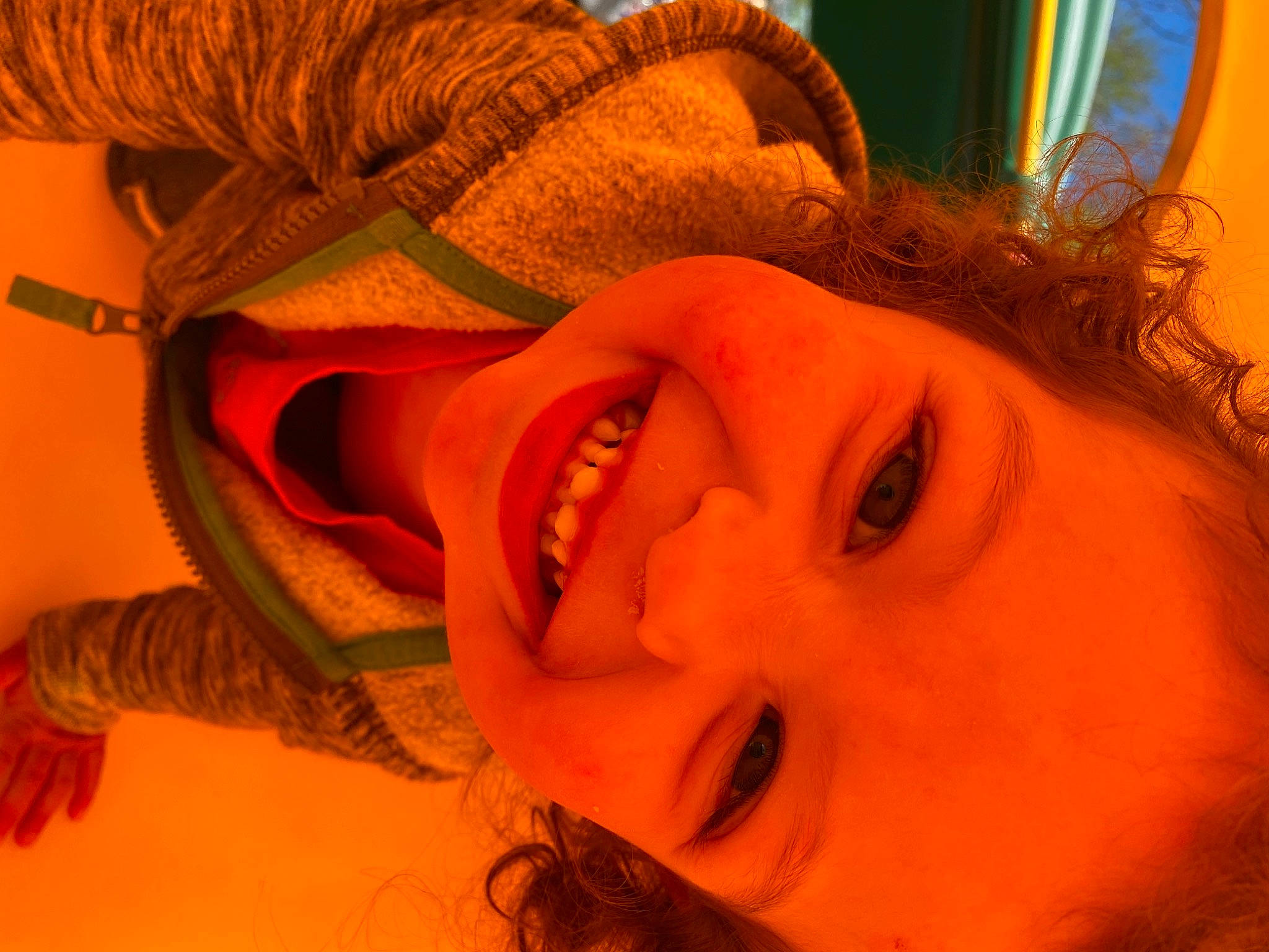 Harlee is registered to the contest to win money with this photo: cheek, chin, ear, eye, eyebrow, eyelash, face, forehead, hair, head, jaw, joy, lip, mouth, neck, nose, orange, organ, person, skin