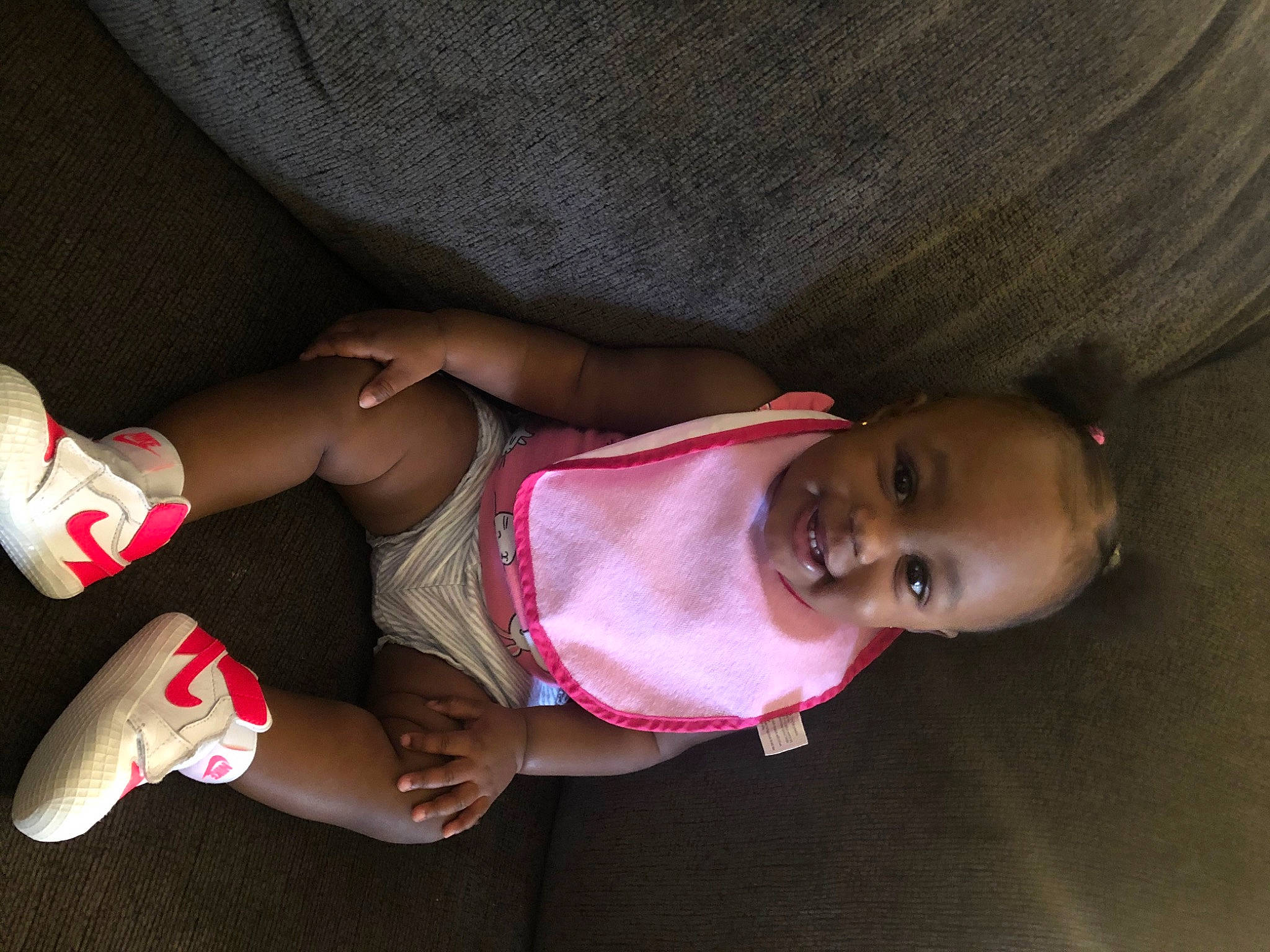 Amiya joined the competition — help win amazing prizes! arm, baby, cheek, child, finger, fun, hand, joint, joy, leg, mouth, person, pink, skin, smile, toddler