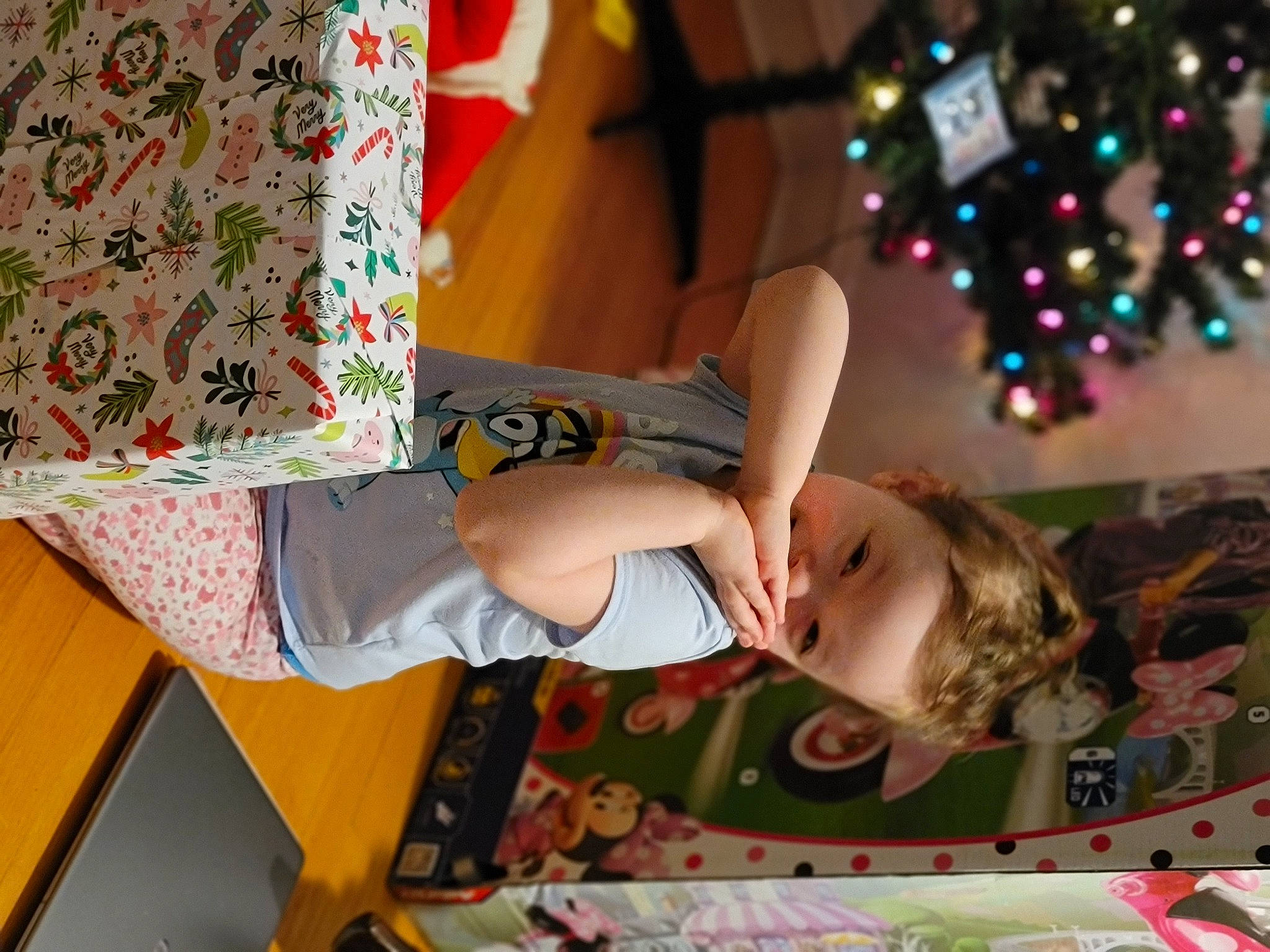 Hailey joined the competition — help win amazing prizes! child, christmas_decoration, christmas_ornament, christmas_tree, event, fun, happy, holiday, linens, ornament, pattern, peach, person, plant, play, room, toddler, tree, visual_arts