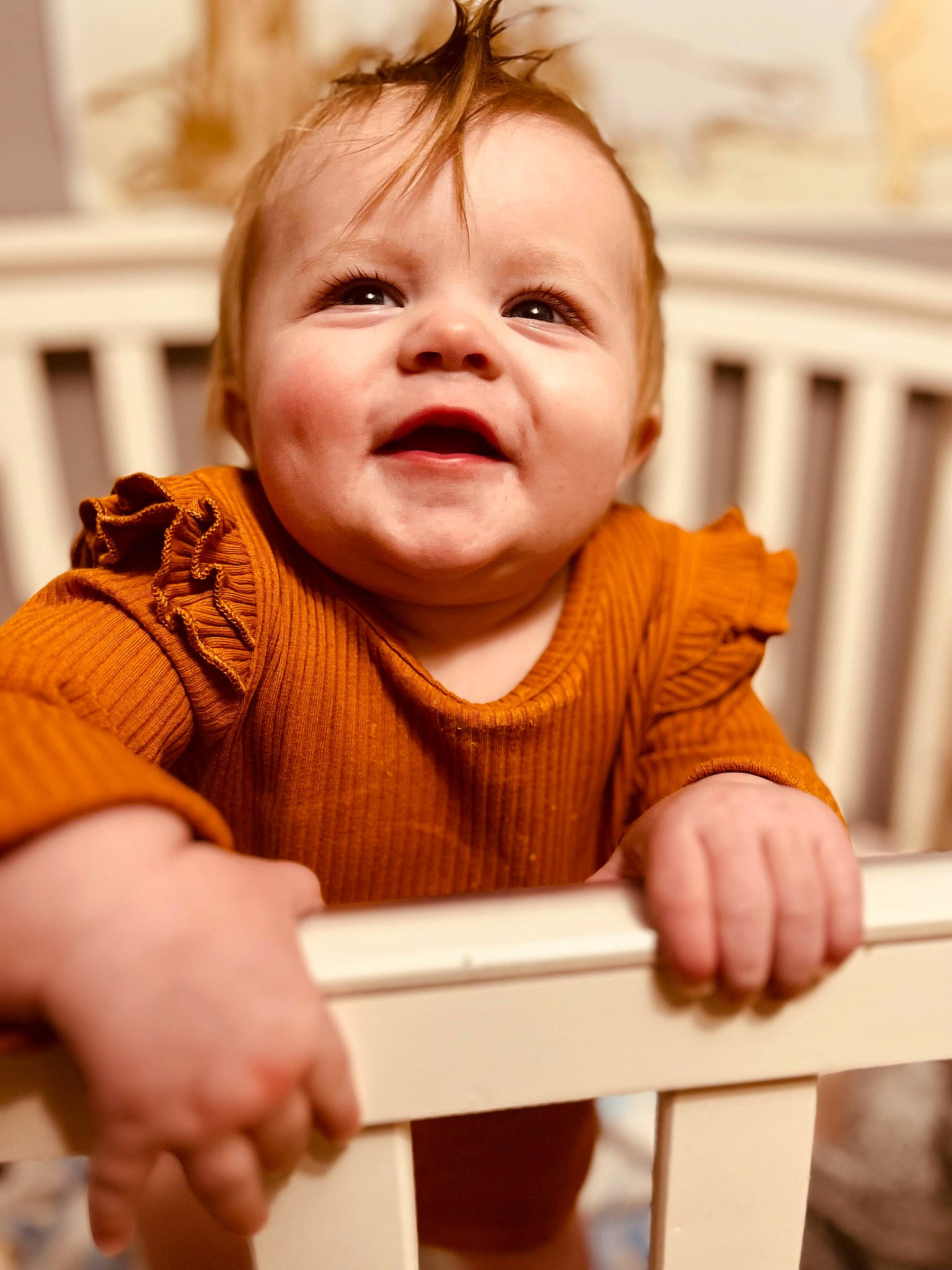 Leah joined the competition — help win amazing prizes! baby, baby_safety, baby_toddler_clothing, cheek, child, face, finger, fun, happy, head, human_body, iris, mouth, nose, person, product, skin, sleeve, standing, toddler