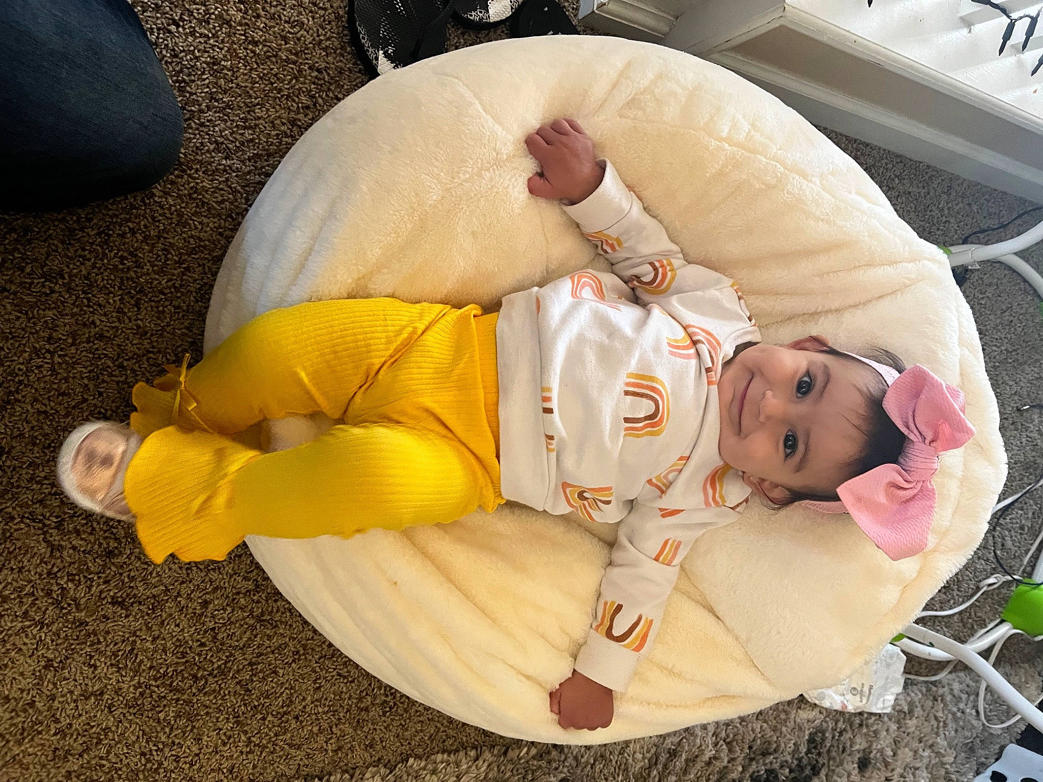 Alivia joined the competition — help win amazing prizes! baby, baby_products, baby_sleeping, baby_toddler_clothing, child, comfort, foot, fun, happy, human_leg, joy, knee, lap, linens, person, plush, sitting, sleep, stuffed_toy, thigh