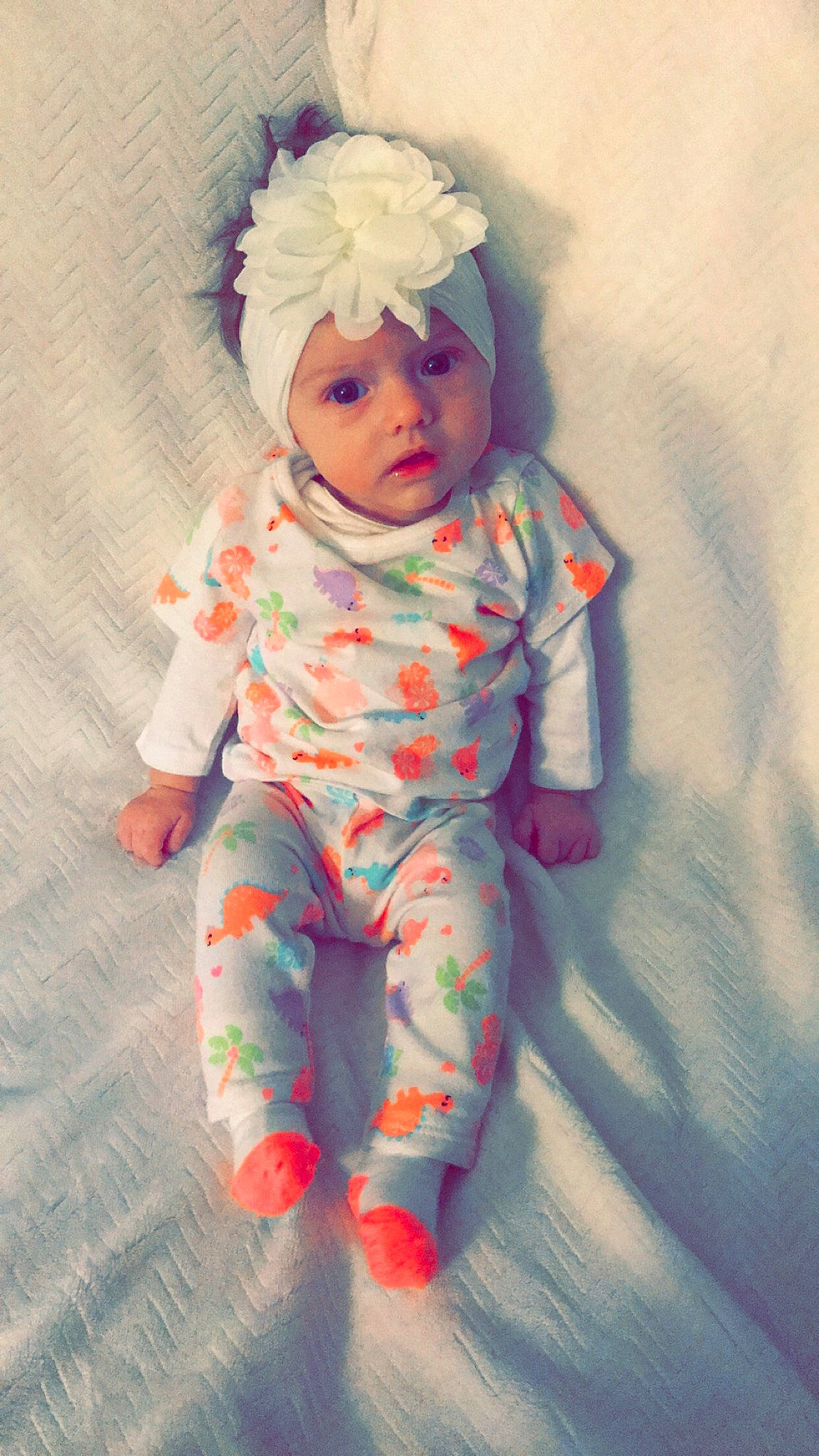 Loretta joined the competition — help win amazing prizes! baby, baby_products, baby_toddler_clothing, child, headgear, pattern, person, pink, play, product, skin, sleeve, smile, toddler, toy