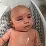 Jaxson is registered to the contest to win money with this photo: baby, bath, bubbles, foam, water, skin, head, face, arm, child, tub, infant, relaxation, wet, cute, young, closeup, indoors, portrait, playful