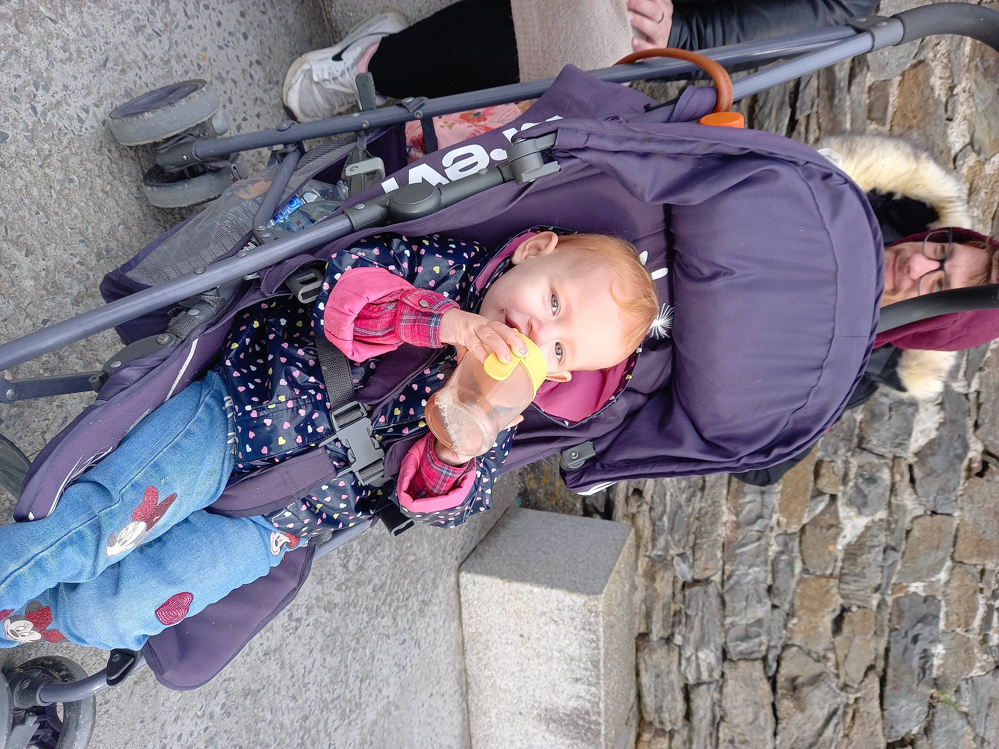 Rose participe au concours pour gagner de l'argent avec cette photo : baby, baby_products, baby_toddler_clothing, child, clothing, fun, person, shoe, sneakers, toddler, tree, walking_shoe