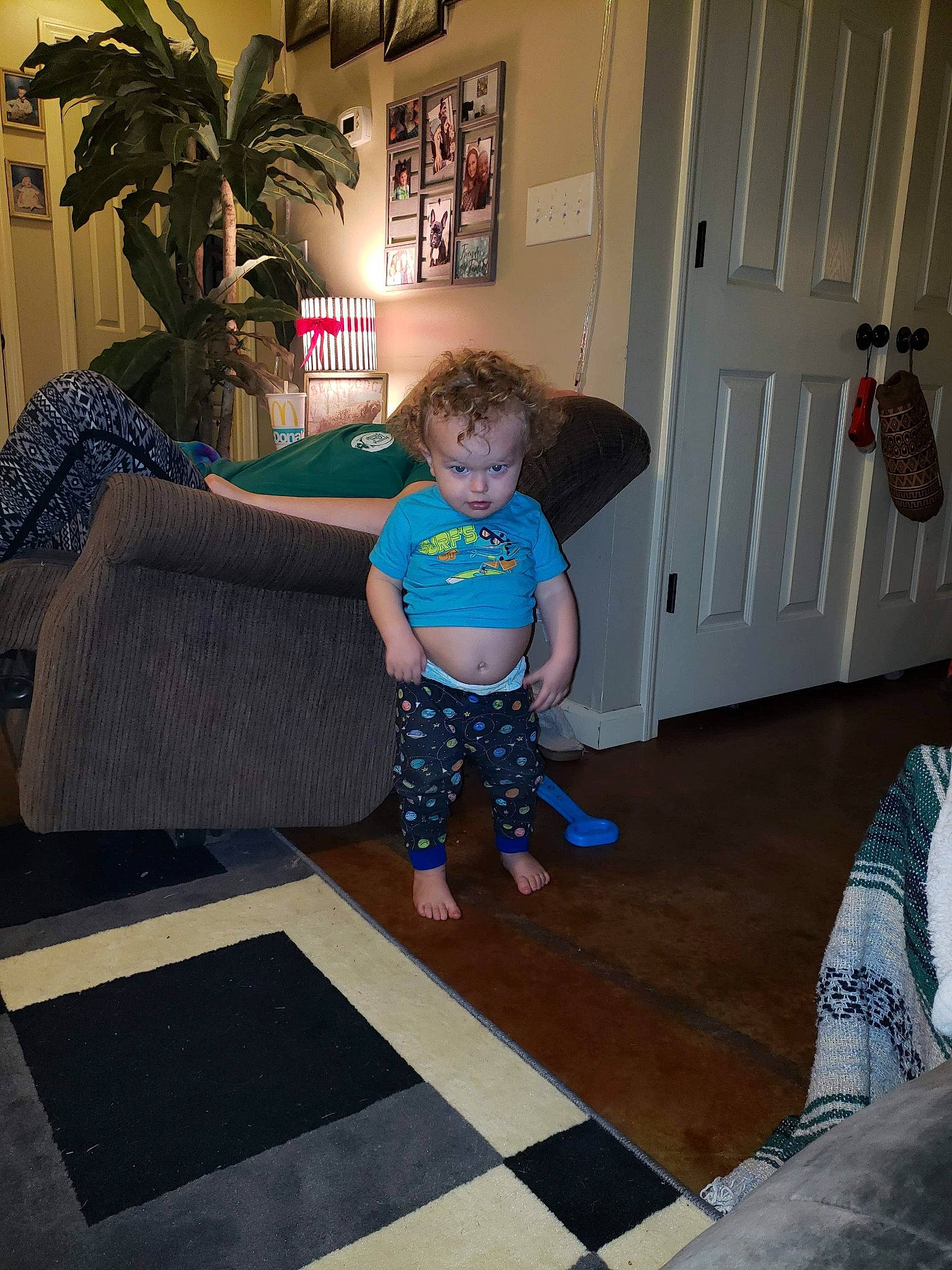 Auron joined the competition — help win amazing prizes! child, couch, floor, flooring, furniture, interior_design, lighting_accessory, living_room, person, room, toddler