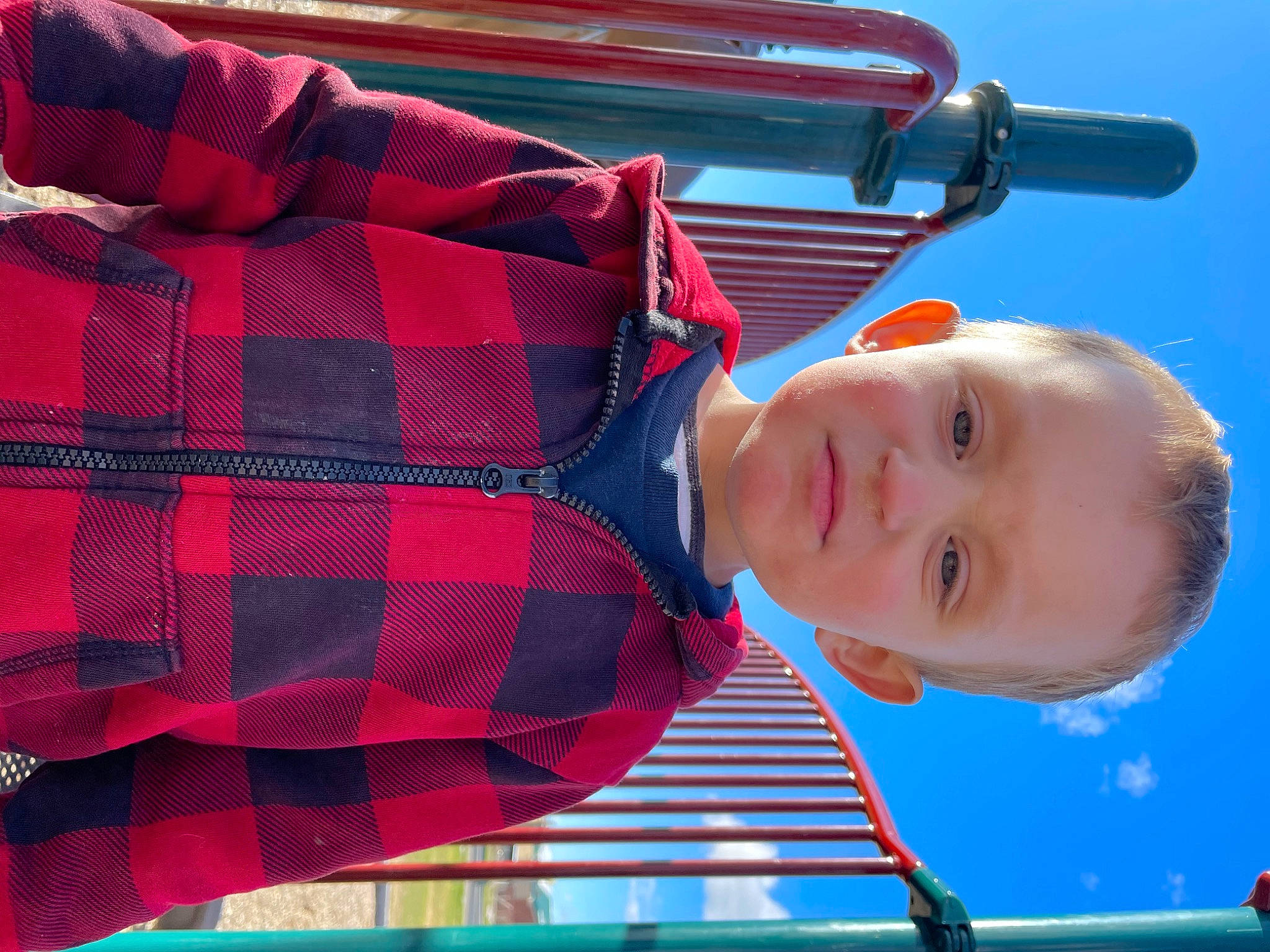 Ayden joined the competition — help win amazing prizes! baby, blue, carmine, child, cloud, collar, electric_blue, fun, happy, leisure, pattern, person, plaid, recreation, red, sky, sleeve, smile, tartan, toddler