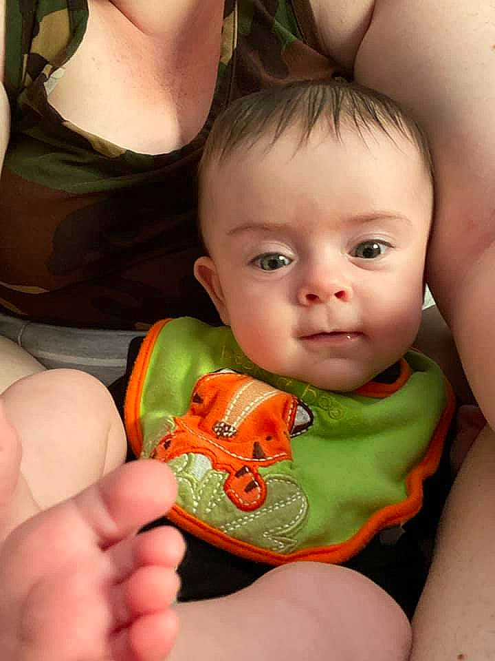 Phaedra joined the competition — help win amazing prizes! abdomen, baby, cheek, child, finger, hand, head, mouth, neck, nose, person, plant, skin, thumb, toddler