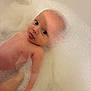 baby, bath, bubbles, foam, skin, tongue, face, child, water, cute, playful, bathroom, relaxation, infant, sitting, portrait, happy, young, head, expression