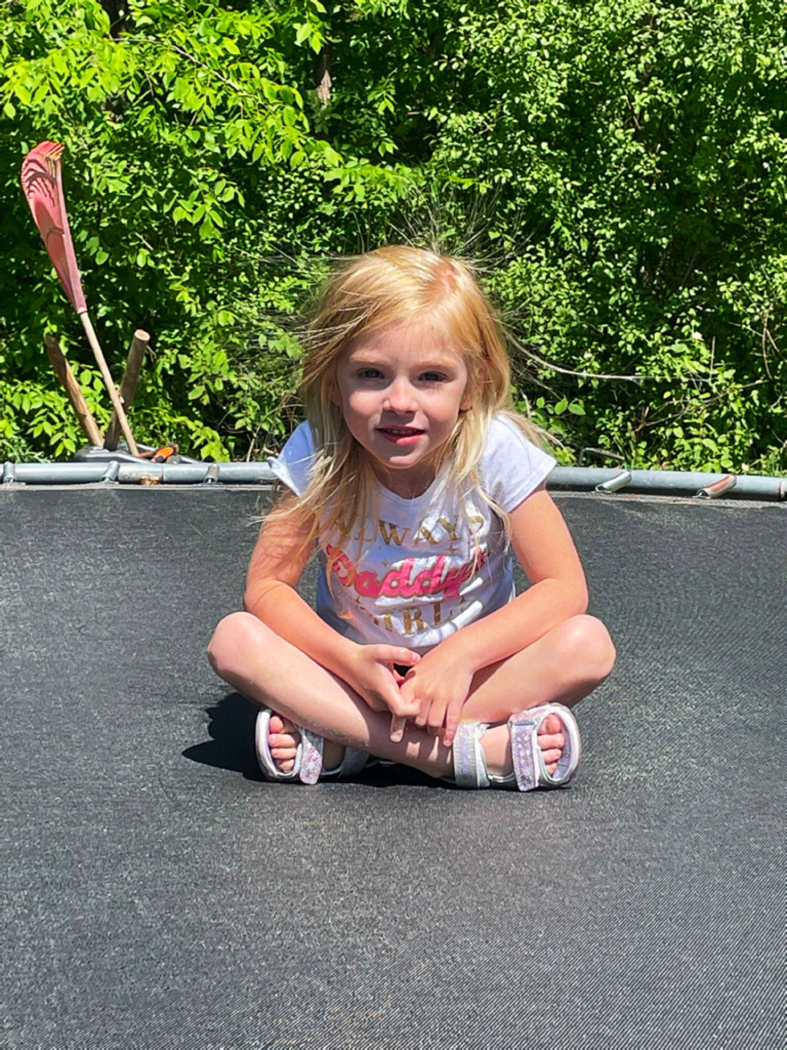 Jae-lynn joined the competition — help win amazing prizes! asphalt, blond, child, fun, grass, happy, human_leg, joy, leisure, people_in_nature, person, plant, play, public_space, recreation, road_surface, sitting, smile, sports_equipment, toddler