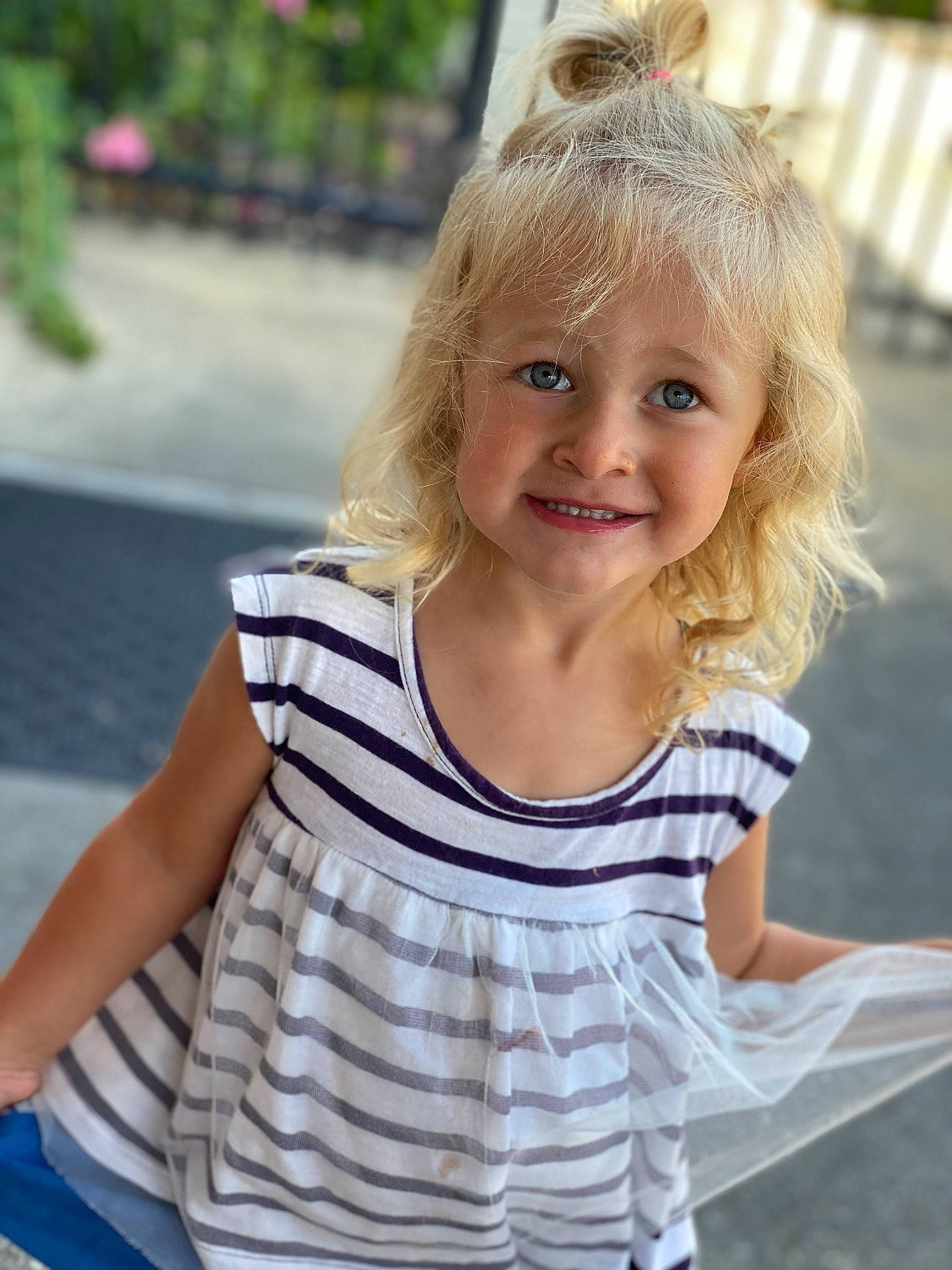 Jolee Ann joined the competition — help win amazing prizes! blond, child, child_model, eye, face, hair, hairstyle, happy, joy, long_hair, person, photography, smile, summer, t_shirt, toddler, vacation