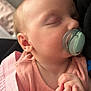 Millie-Mae joined the competition — help win amazing prizes! baby, sleeping, pacifier, blanket, close_up, infant, peaceful, pink, soft, child, face, hand, skin, cute, portrait, indoors, clothing, resting, newborn, toddler