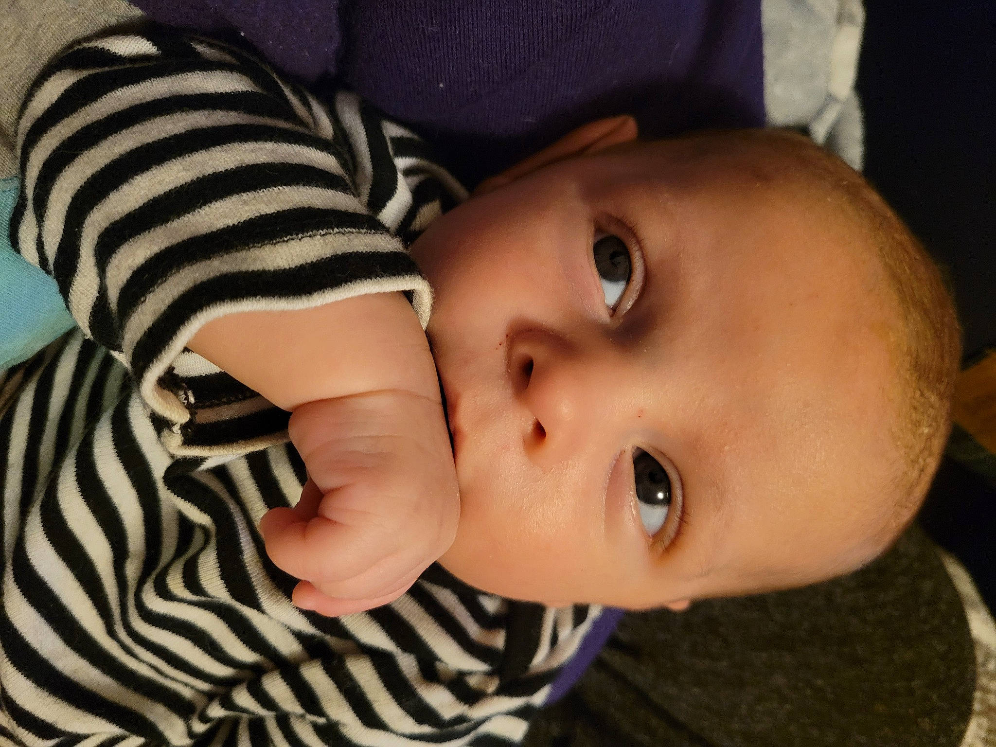 Ashton joined the competition — help win amazing prizes! baby, baby_toddler_clothing, cheek, chin, eyebrow, eyelash, facial_expression, finger, human_body, iris, lip, mammal, mouth, neck, nose, person, skin, sleeve, smile, toddler