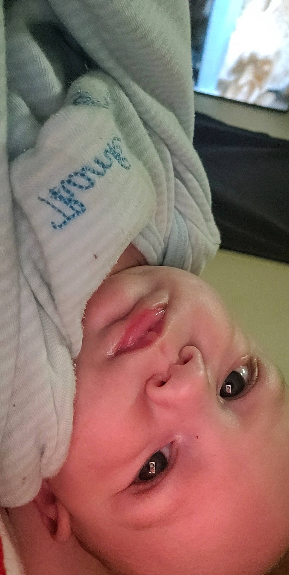 Castiel is registered to the contest to win money with this photo: baby, baby_sleeping, bedtime, cheek, child, comfort, eyelash, face, finger, gesture, happy, headgear, linens, lip, nap, nose, person, skin, smile, toddler