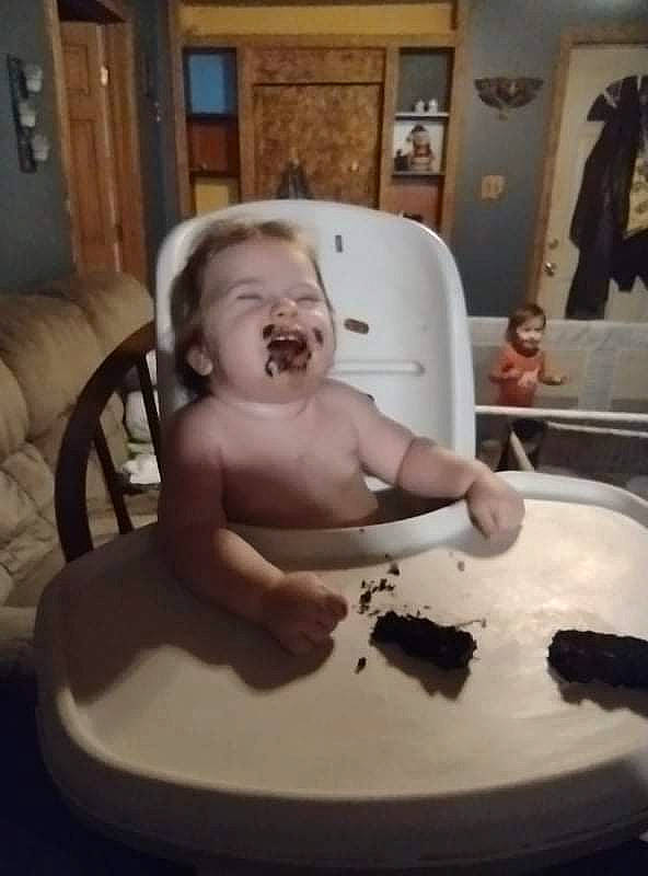Silas joined the competition — help win amazing prizes! baby, bathing, blurred, chair, chest, child, cooking, couch, eating, flooring, fun, hairstyle, happy, ingredient, jaw, person, picture_frame, room, sitting, smile