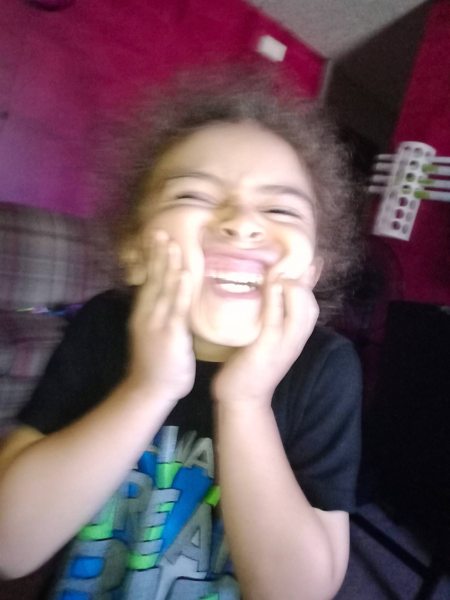 Edwin is registered to the contest to win money with this photo: cheek, cool, finger, flash_photography, forehead, fun, gesture, happy, iris, jaw, leisure, lip, mouth, nose, person, skin, smile, t_shirt, thumb, toddler