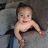 Ransom joined the competition — help win amazing prizes! baby, child, couch, crawling, eyes, face, furniture, hair, hands, happy, indoor, infant, living_room, photography, portrait, sitting, skin, smiling, sofa, teeth