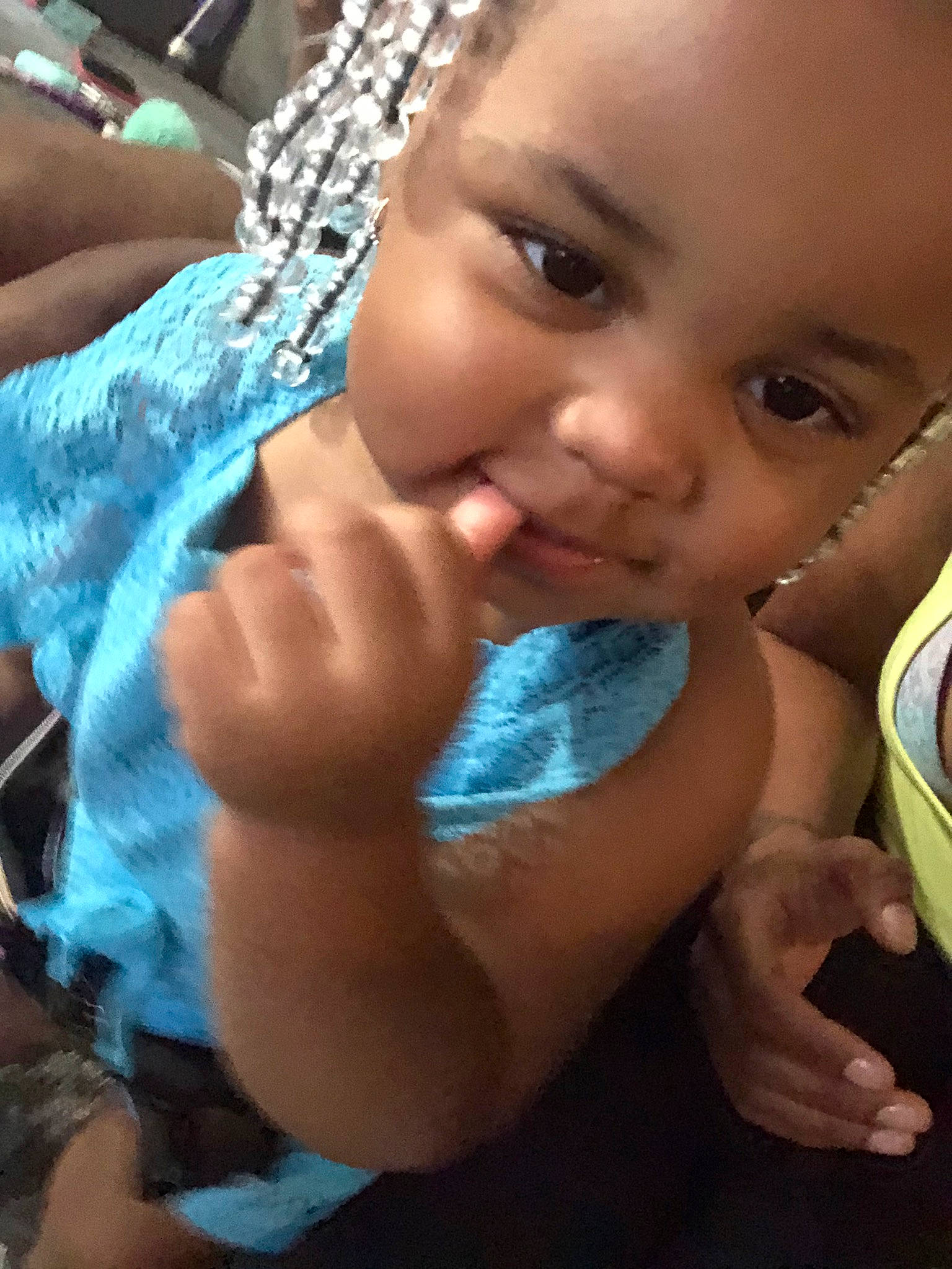 Giselle joined the competition — help win amazing prizes! baby, cheek, child, eye, eyebrow, face, finger, head, lip, mouth, neck, nose, person, skin, smile, thumb, toddler