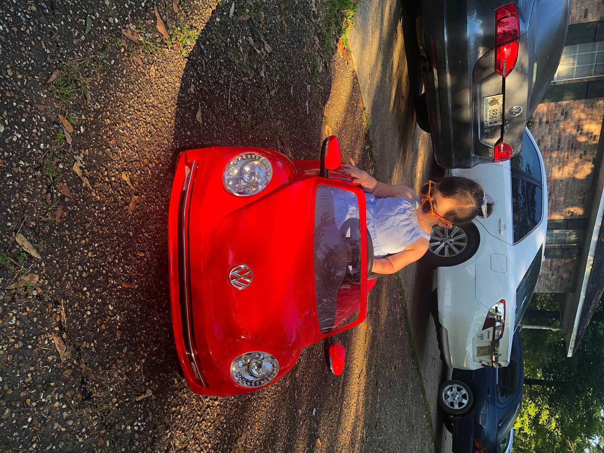 Avery joined the competition — help win amazing prizes! car, city_car, family_car, person, photography, red, subcompact_car, tree, vehicle