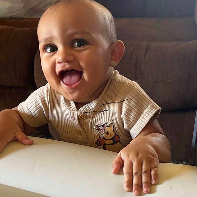 Zyon is registered to the contest to win money with this photo: baby, babylaughing, face, happy, head, person, smile