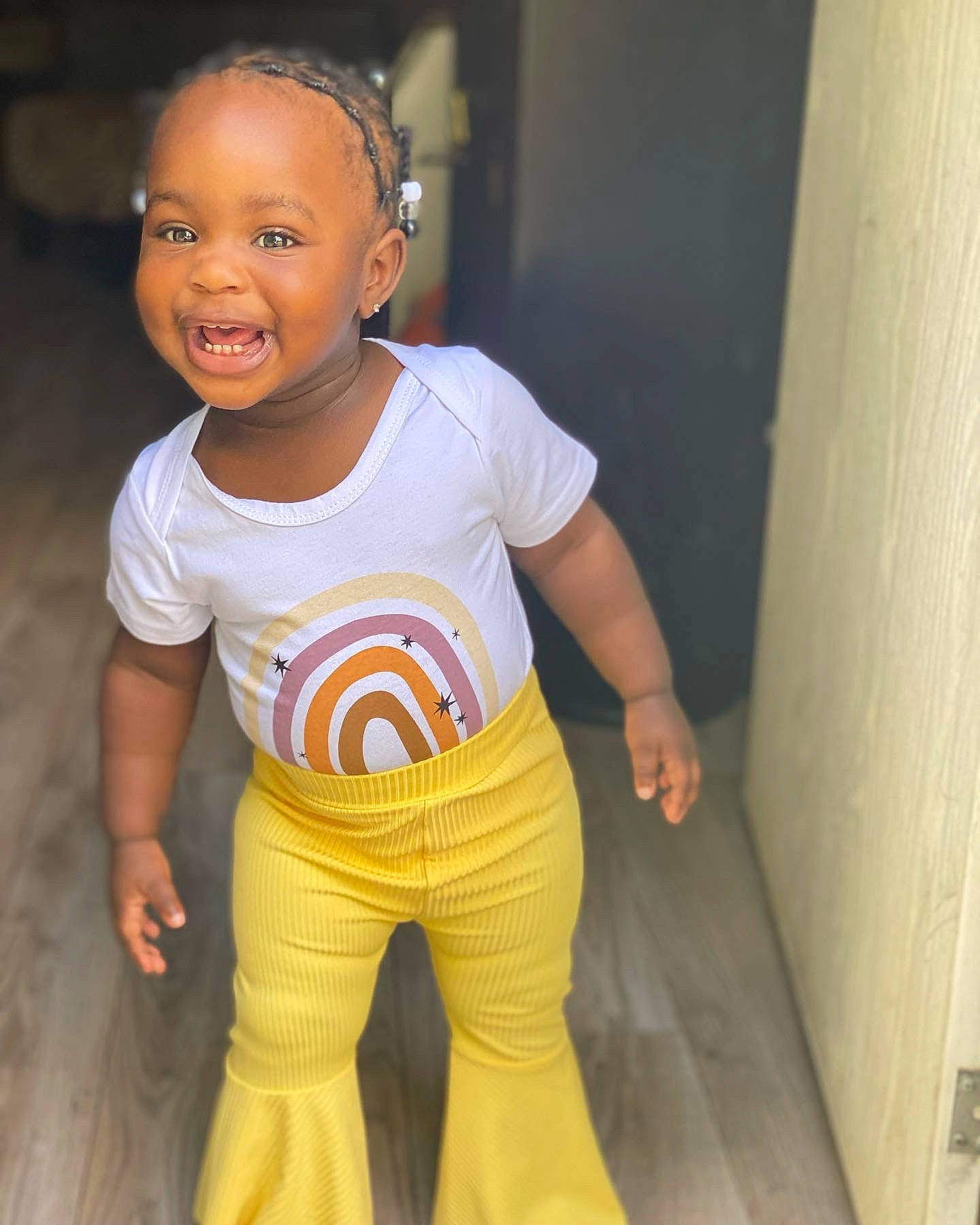 Daylani joined the competition — help win amazing prizes! active_pants, arm, baby_toddler_clothing, barefoot, cheek, cool, face, happy, head, human_leg, joy, knee, person, shoulder, sleeve, smile, sportswear, t_shirt, thigh, toddler