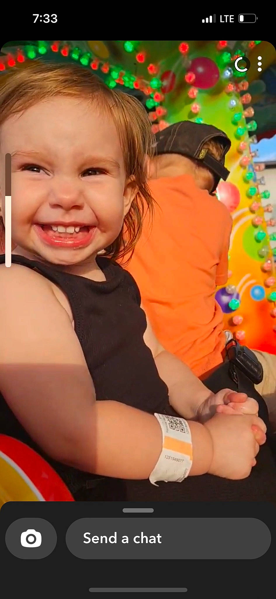 Austyn joined the competition — help win amazing prizes! blond, child, event, fun, happy, head, human, human_body, joy, leisure, party, person, play, recreation, sitting, skin, smile, snapshot, t_shirt, thigh