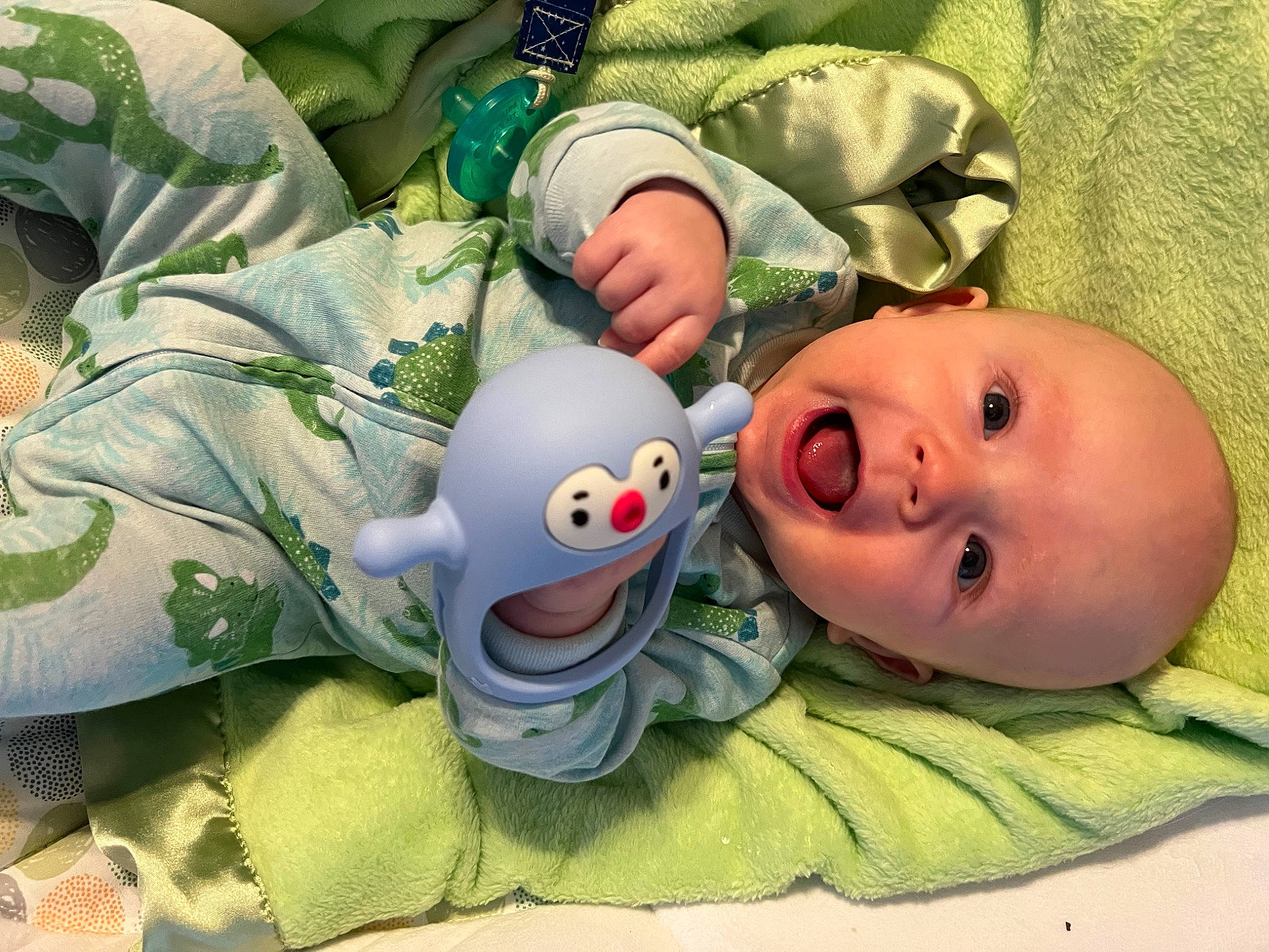 Ezra joined the competition — help win amazing prizes! baby, baby_toddler_clothing, cheek, child, comfort, eye, fun, grass, green, happy, head, mammal, mouth, nose, person, product, skin, surprise, textile, toddler