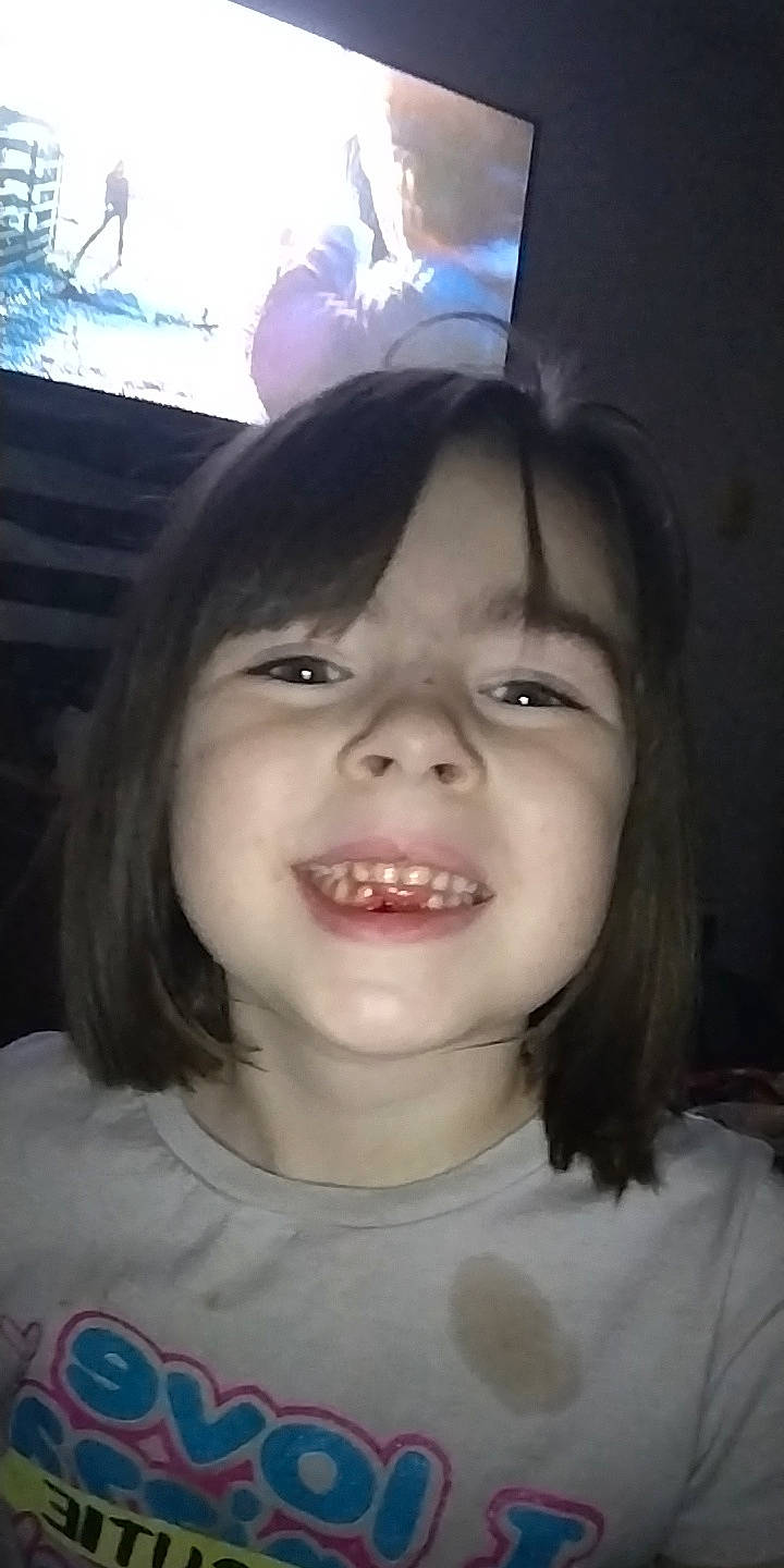 Sawyer is registered to the contest to win money with this photo: cheek, chin, ear, eye, eyebrow, eyelash, flash_photography, fun, happy, iris, jaw, joy, lip, mouth, nose, person, skin, t_shirt, throat, toddler