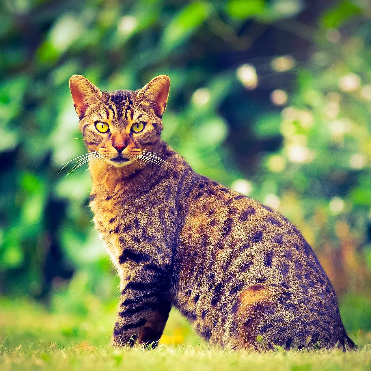 Shadow a rejoint le concours — aidez-le/la à gagner de superbes lots ! abyssinian, animal, cat, egyptiancat, field, grass, grassland, kitten, lawn, manx, nature, ocelot, outdoors, pet, plant
