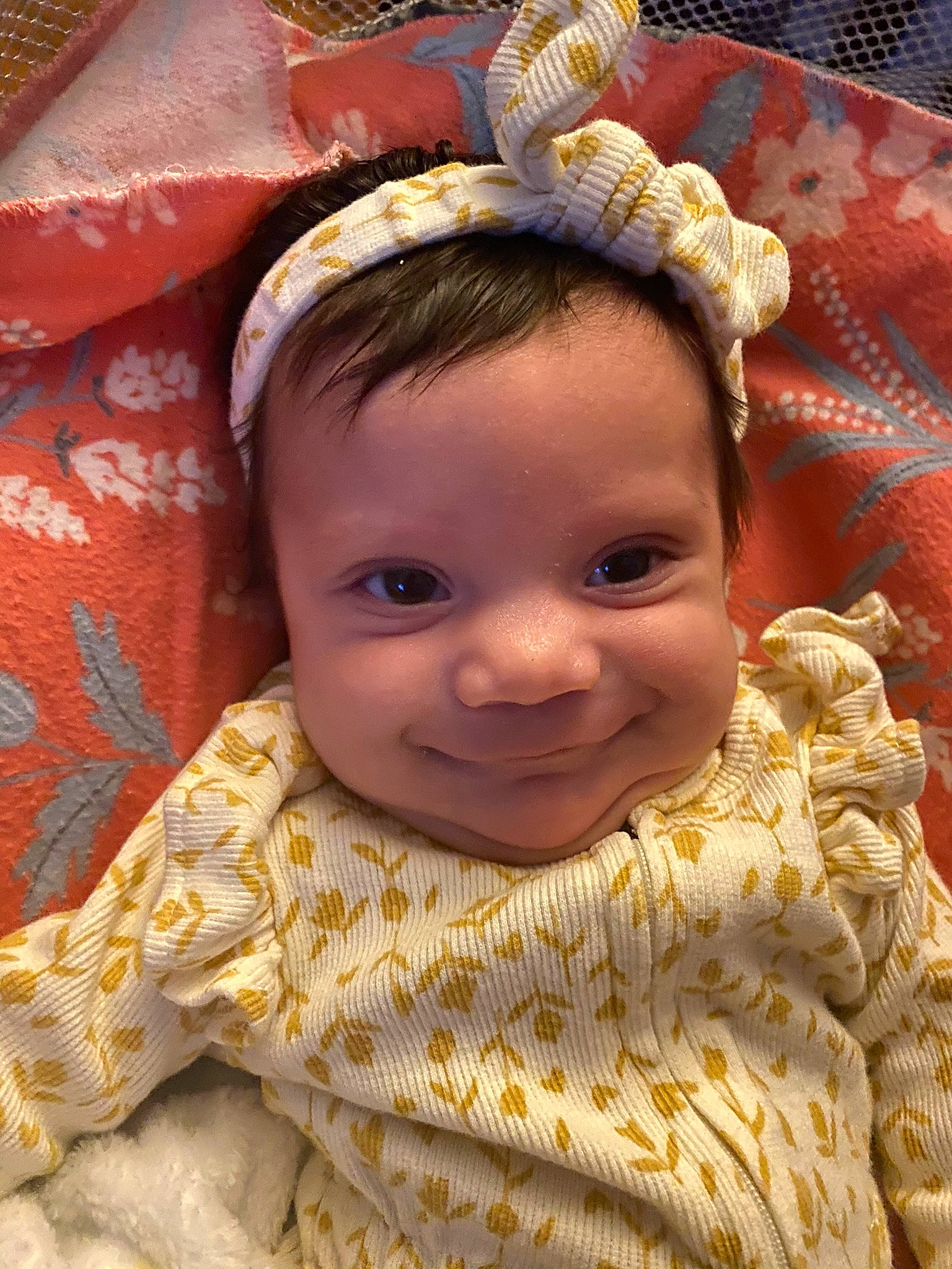 Novalee joined the competition — help win amazing prizes! baby, baby_toddler_clothing, cheek, chin, eye, face, facial_expression, happy, head, human, iris, joy, leaf, lip, mouth, nose, organ, person, product, skin