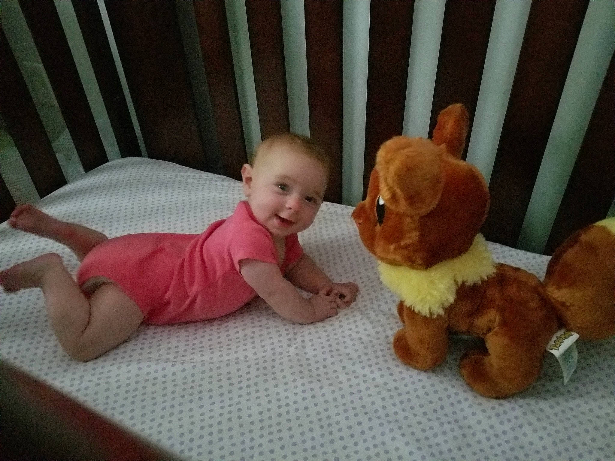 Erin joined the competition — help win amazing prizes! baby, baby_products, baby_safety, baby_toys, bed, canidae, child, companion_dog, ear, head, infant_bed, person, plush, product, puppy_love, room, skin, stuffed_toy, teddy_bear, toddler