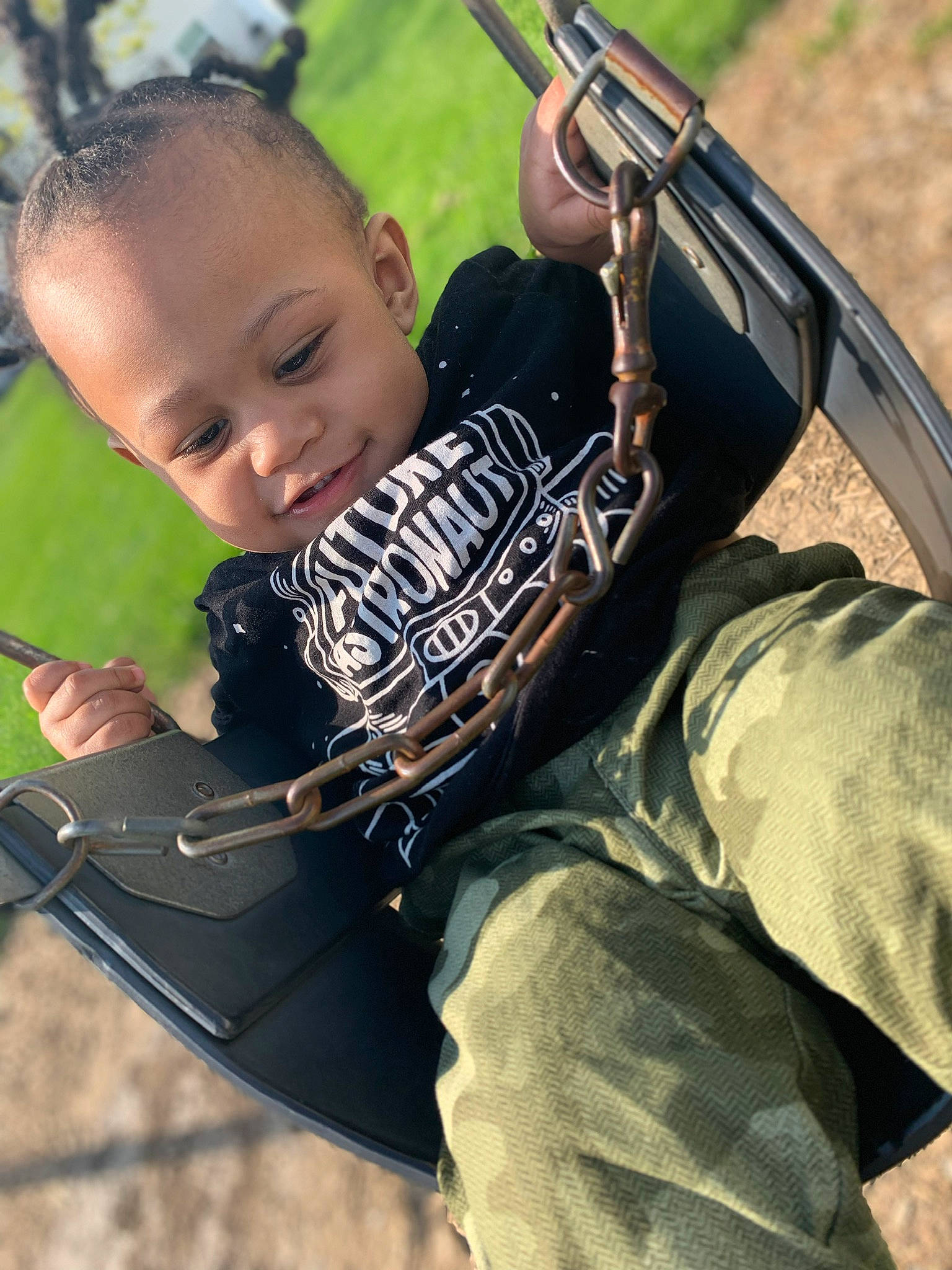 Siah is registered to the contest to win money with this photo: baby, baby_carriage, baby_products, child, person, play, product, swing, toddler