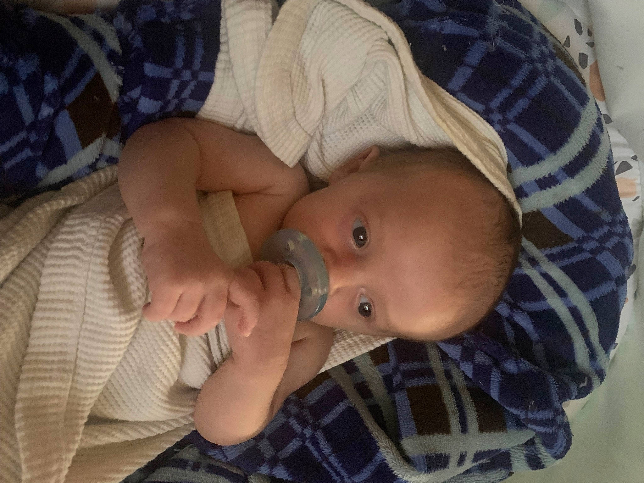 Daxton joined the competition — help win amazing prizes! baby, baby_products, baby_toddler_clothing, cheek, child, comfort, eyelash, lip, nail, nose, pattern, person, sleeve, thumb, toddler