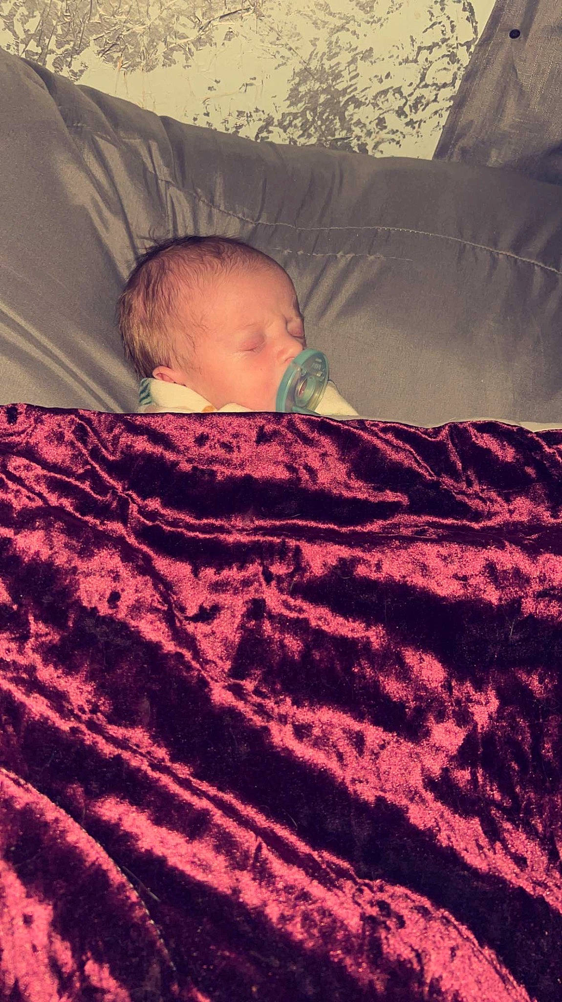 Daxton joined the competition — help win amazing prizes! baby, bed_sheet, bedding, bedroom, bedtime, blanket, child, comfort, flooring, fur, landscape, linens, magenta, pattern, person, room, sleep, t_shirt, tints_and_shades, toddler