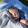 Noah joined the competition — help win amazing prizes! baby, sleeping, blanket, face, hand, infant, outdoor, sunlight, shadow, peaceful, soft, blue, closeup, portrait, newborn, skin, cozy, nap, child, relaxation