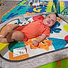 Jaxon joined the competition — help win amazing prizes! animal_design, baby, carpet, child, colorful, floor, happy, indoor, infant, lying_down, nursery, orange_outfit, photography, play_gym, play_mat, portrait, puckering, smiling, stuffed_animal, toys