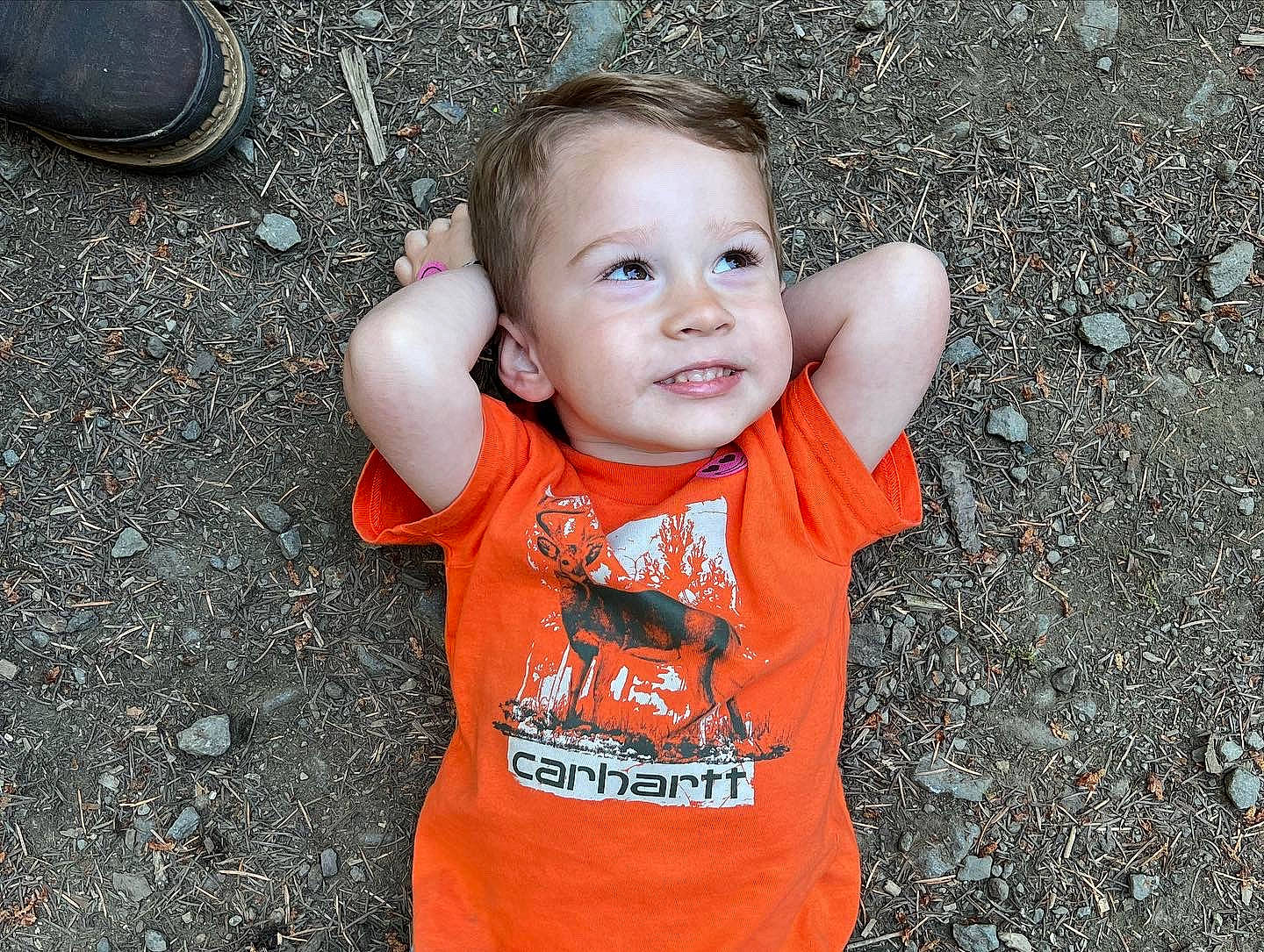 Hunter joined the competition — help win amazing prizes! asphalt, baby, baby_toddler_clothing, child, eye, face, finger, flash_photography, fun, grass, happy, head, lip, mouth, people, person, road_surface, sleeve, smile, t_shirt