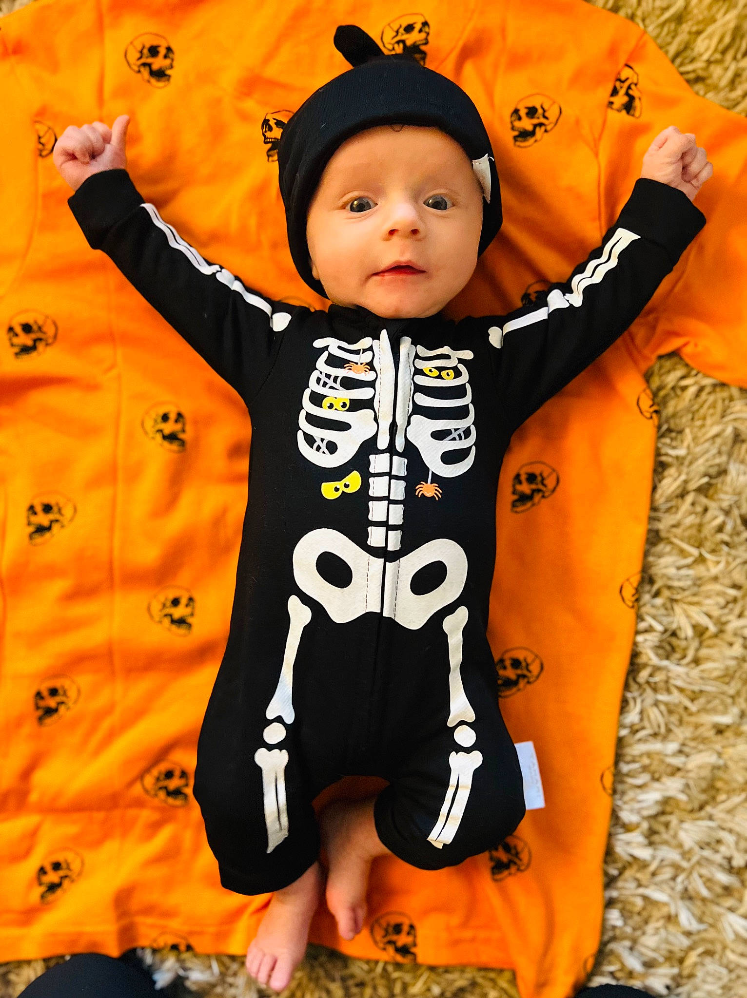 Rydr joined the competition — help win amazing prizes! baby, baby_toddler_clothing, child, collar, costume, event, fun, fur, gesture, happy, hat, headwear, human_body, jacket, orange, pattern, person, sleeve, thumb, toddler