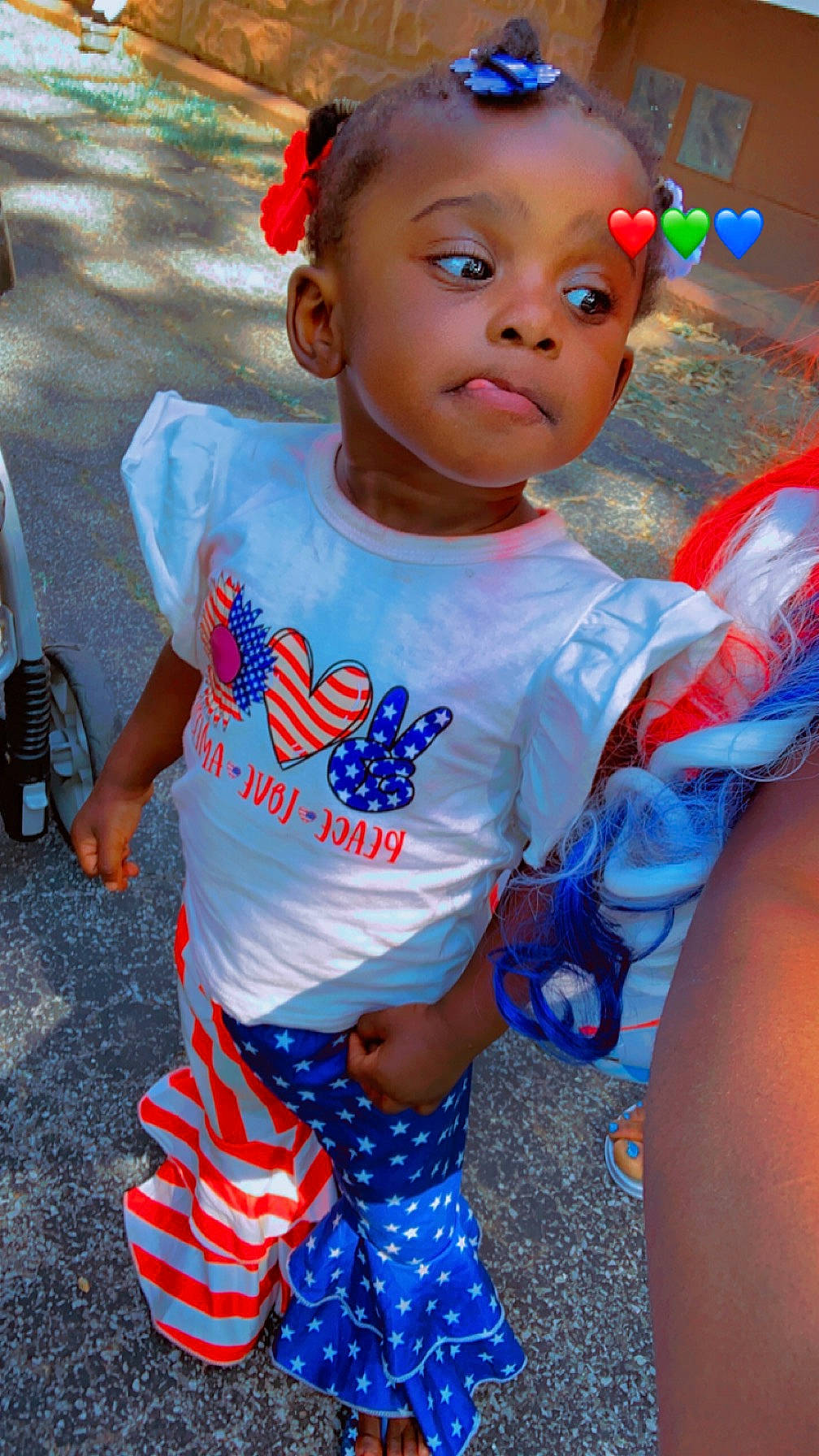 Amani Pamala-lee joined the competition — help win amazing prizes! baby_toddler_clothing, blue, electric_blue, eye, face, hair, happy, iris, lip, neck, nose, orange, organ, person, pink, red, skin, sleeve, t_shirt, toddler