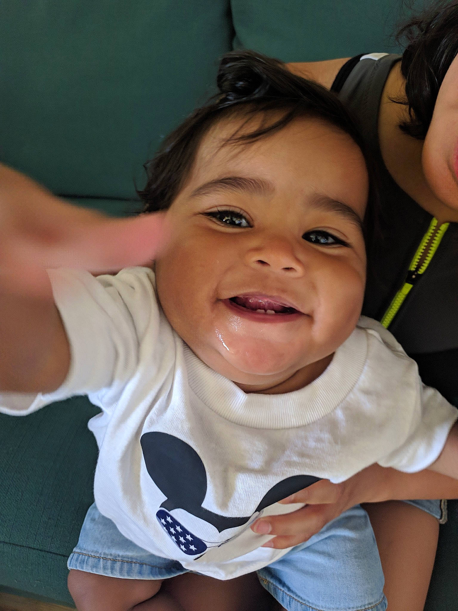 Liam is registered to the contest to win money with this photo: baby, cheek, child, chin, ear, face, facial_expression, fun, gesture, hand, happy, head, joy, laugh, lip, nose, person, skin, smile, toddler