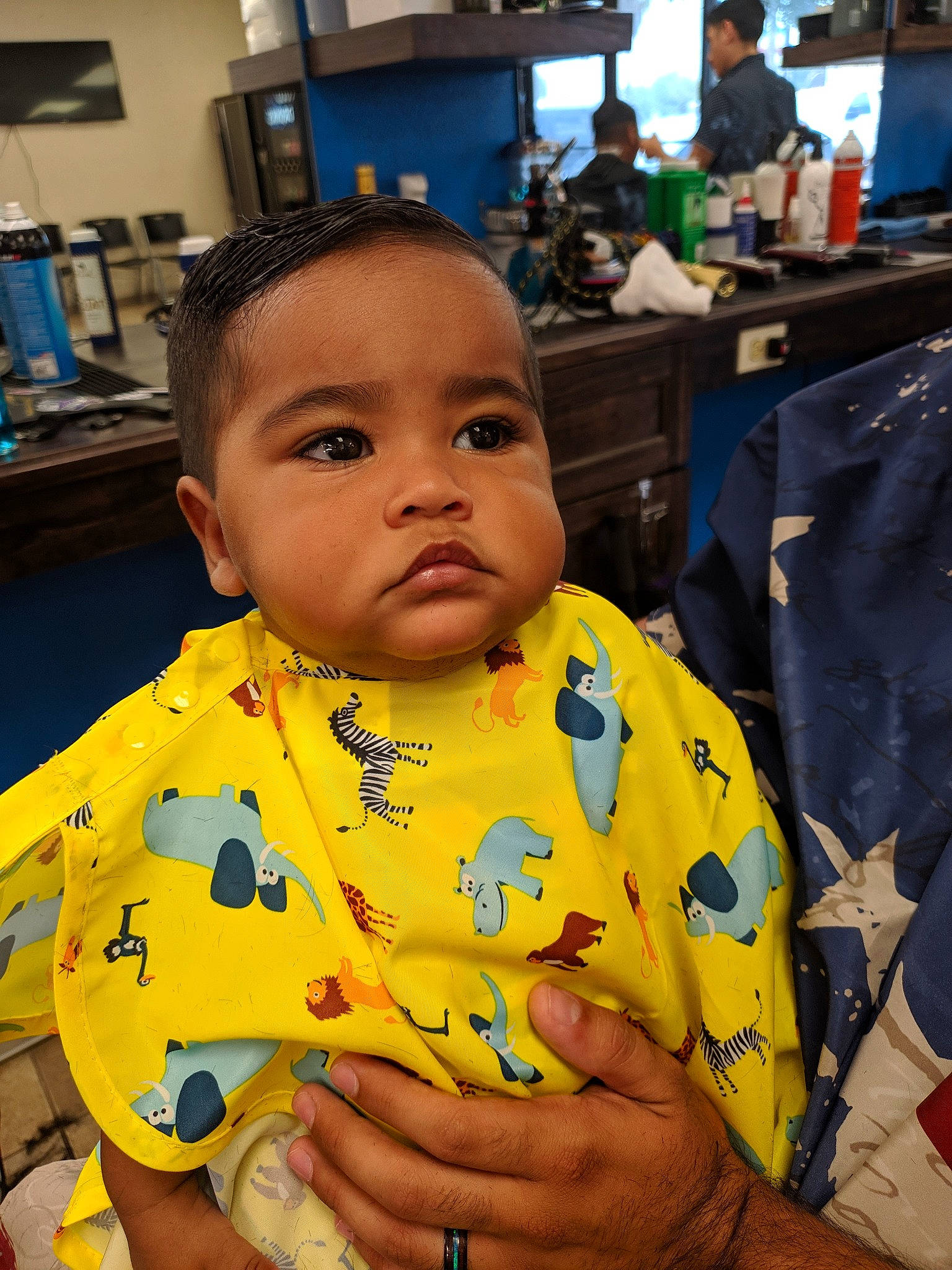 Liam is registered to the contest to win money with this photo: adaptation, baby, buzz_cut, child, ear, finger, forehead, person, toddler, yellow