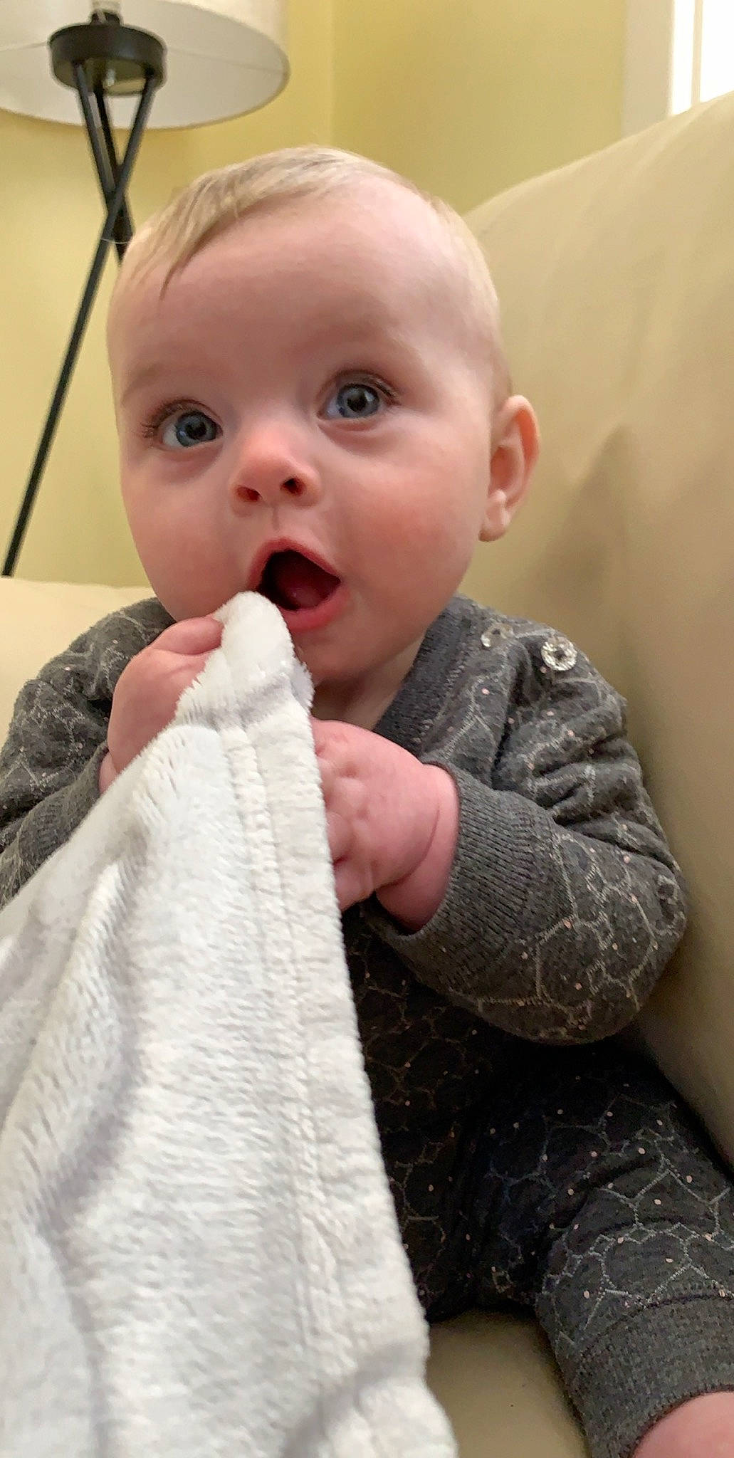 Edith joined the competition — help win amazing prizes! baby, cheek, child, chin, ear, eye, face, facial_expression, finger, head, lip, mouth, nose, person, skin, smile, surprise, toddler