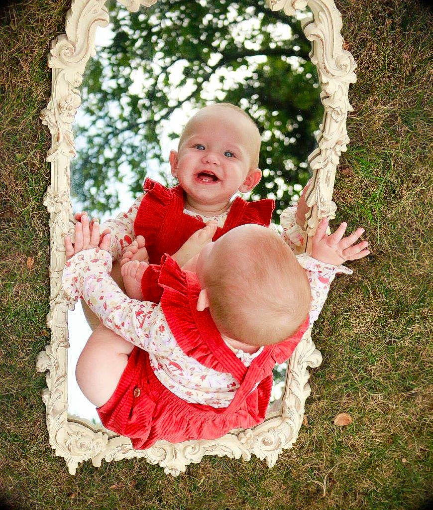 Ariella joined the competition — help win amazing prizes! baby, baby_toddler_clothing, branch, child, flash_photography, fun, grass, happy, human_body, leisure, love, pattern, people_in_nature, person, pink, plant, play, sitting, smile, toddler